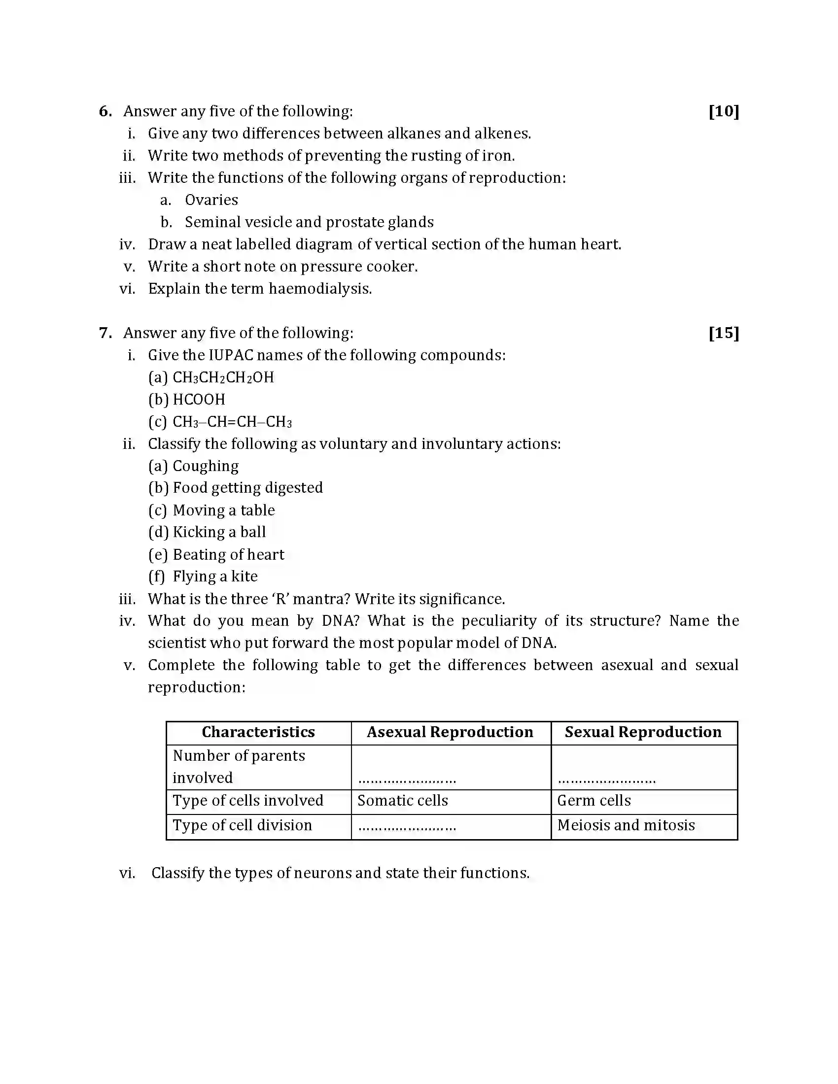Maharashtra Board Class 10th 2014 Science & Technology - 2014 Previous Year Paper 5