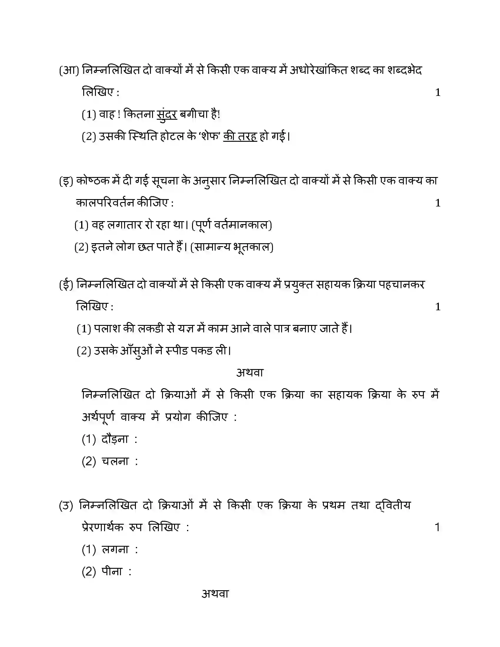 Maharashtra Board Class 10th 2014 Hindi - 2014 Previous Year Paper 6