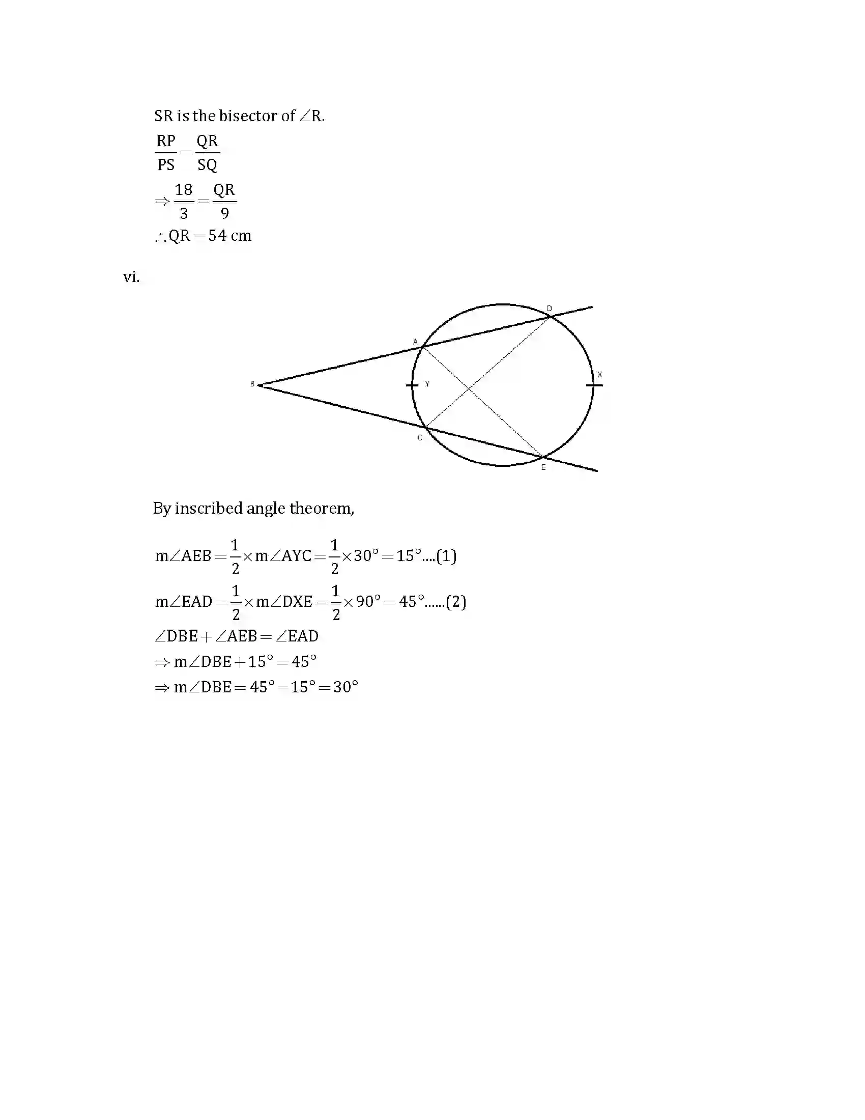 Maharashtra Board Class 10th 2015 Mathematics Geometry - 2015 Previous Year Paper 7
