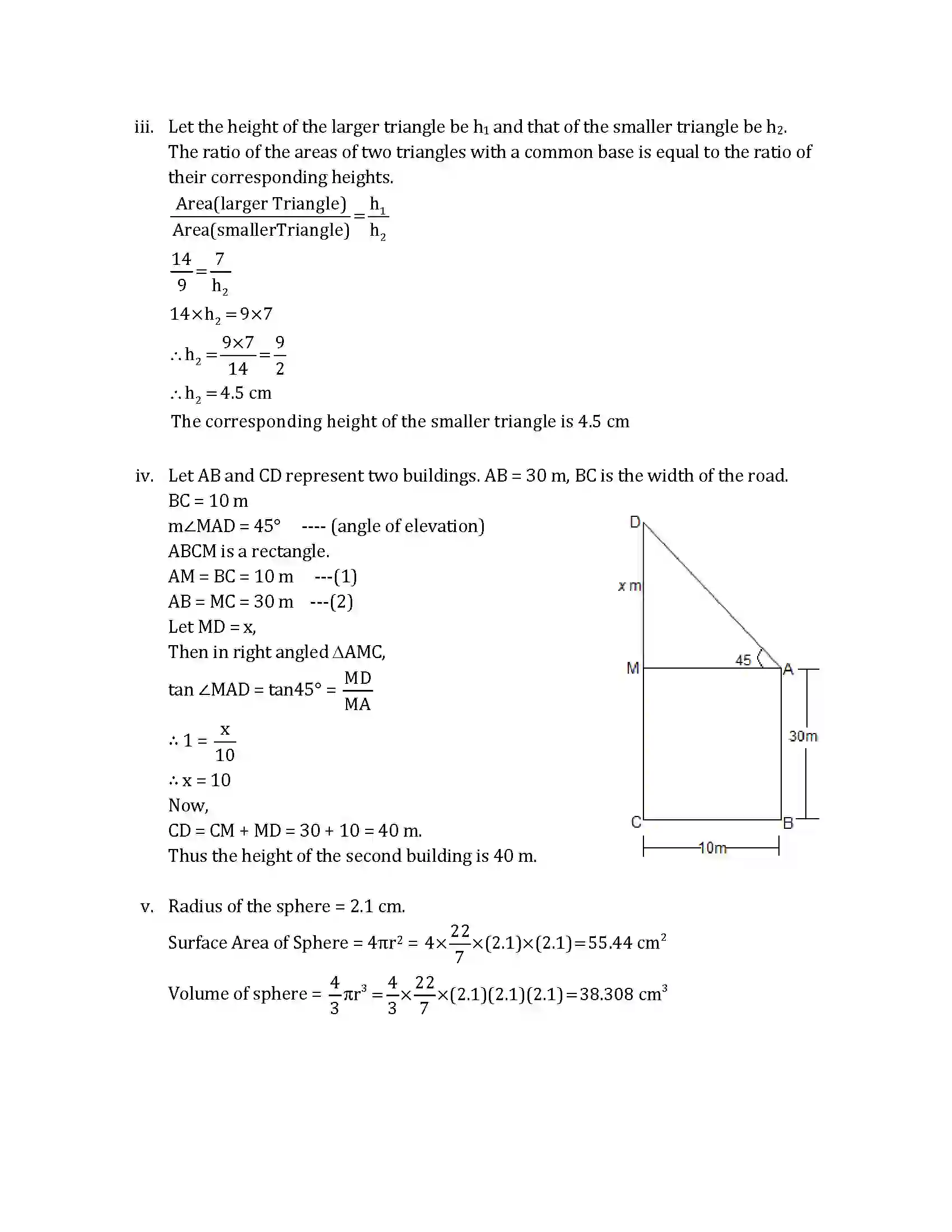 Maharashtra Board Class 10th 2015 Mathematics Geometry - 2015 Previous Year Paper 9