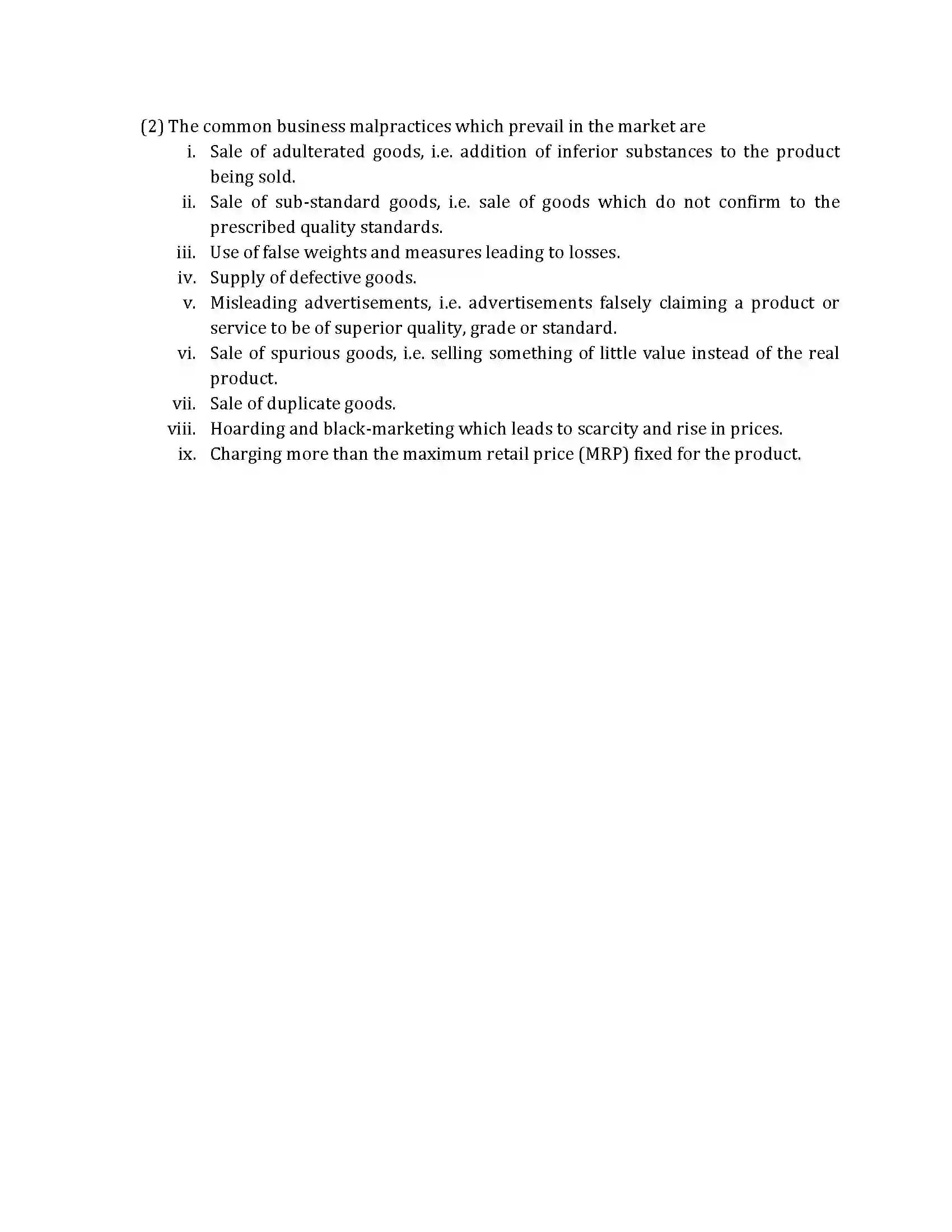 Maharashtra Board Class 10th 2015 Geography & Economics - 2015 Previous Year Paper 9