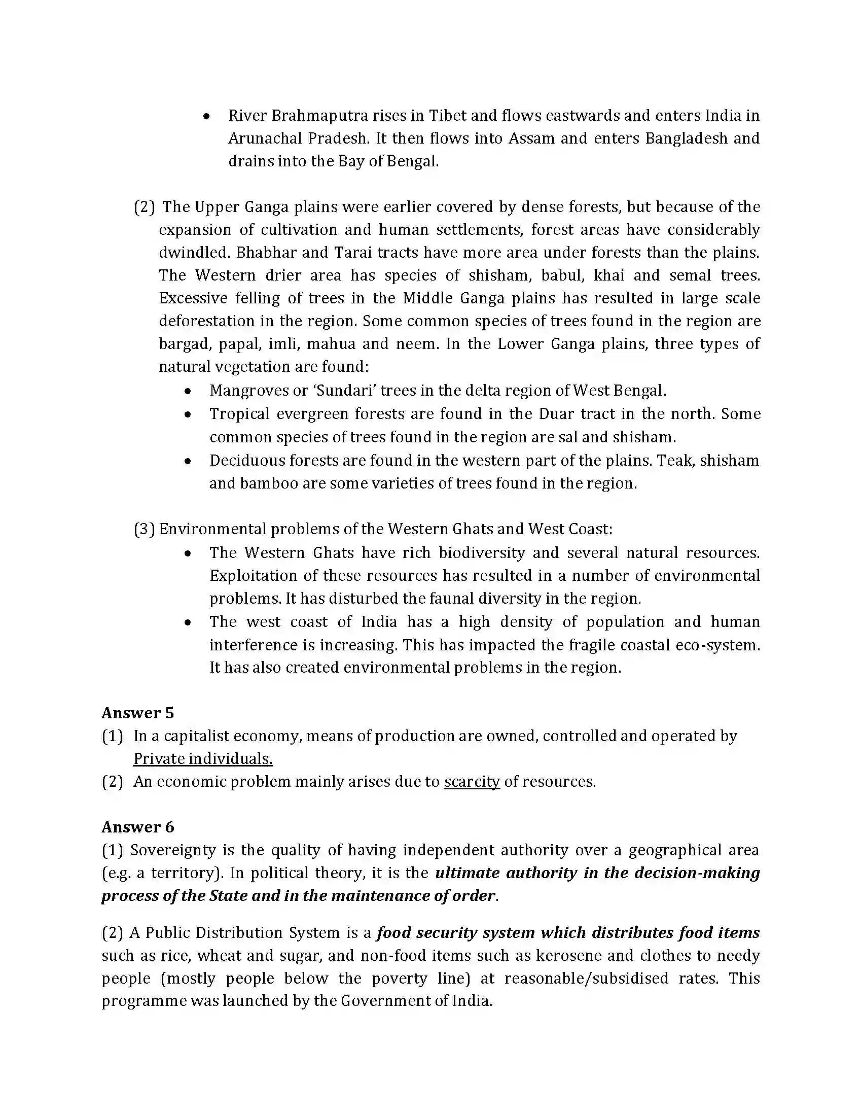 Maharashtra Board Class 10th 2017 Geography & Economics - 2017 Previous Year Paper 7