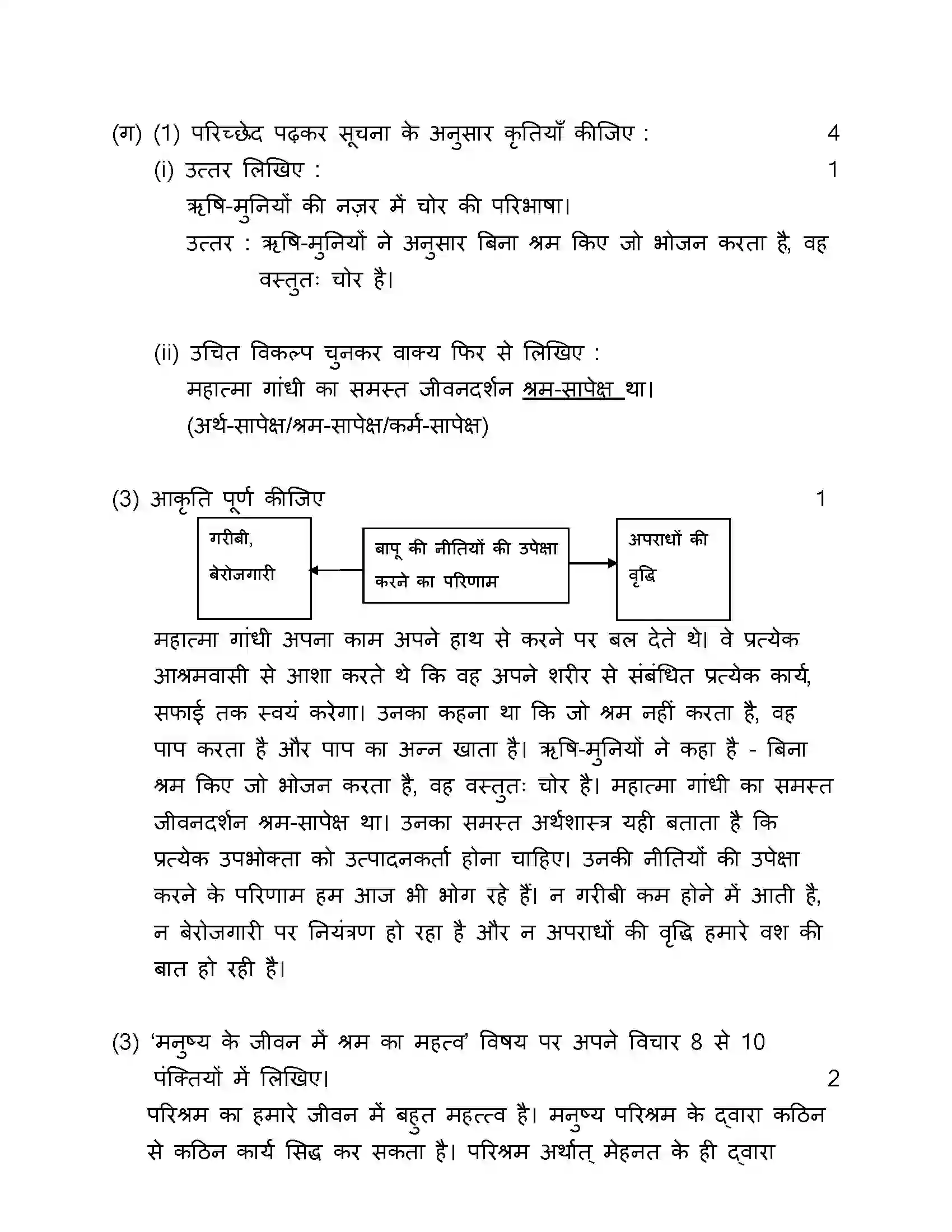Maharashtra Board Class 10th 2017 Hindi - 2017 Previous Year Paper 19