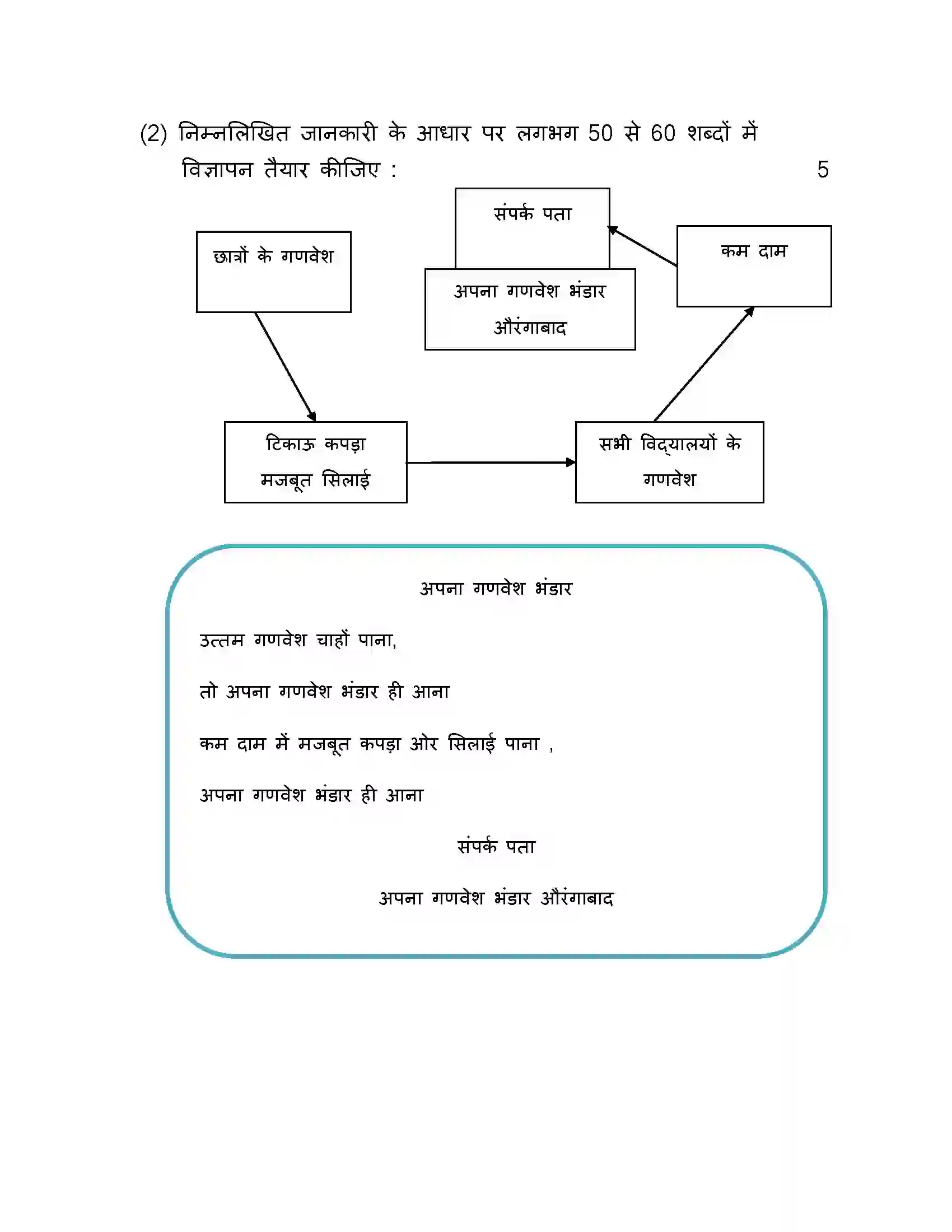 Maharashtra Board Class 10th 2017 Hindi - 2017 Previous Year Paper 31