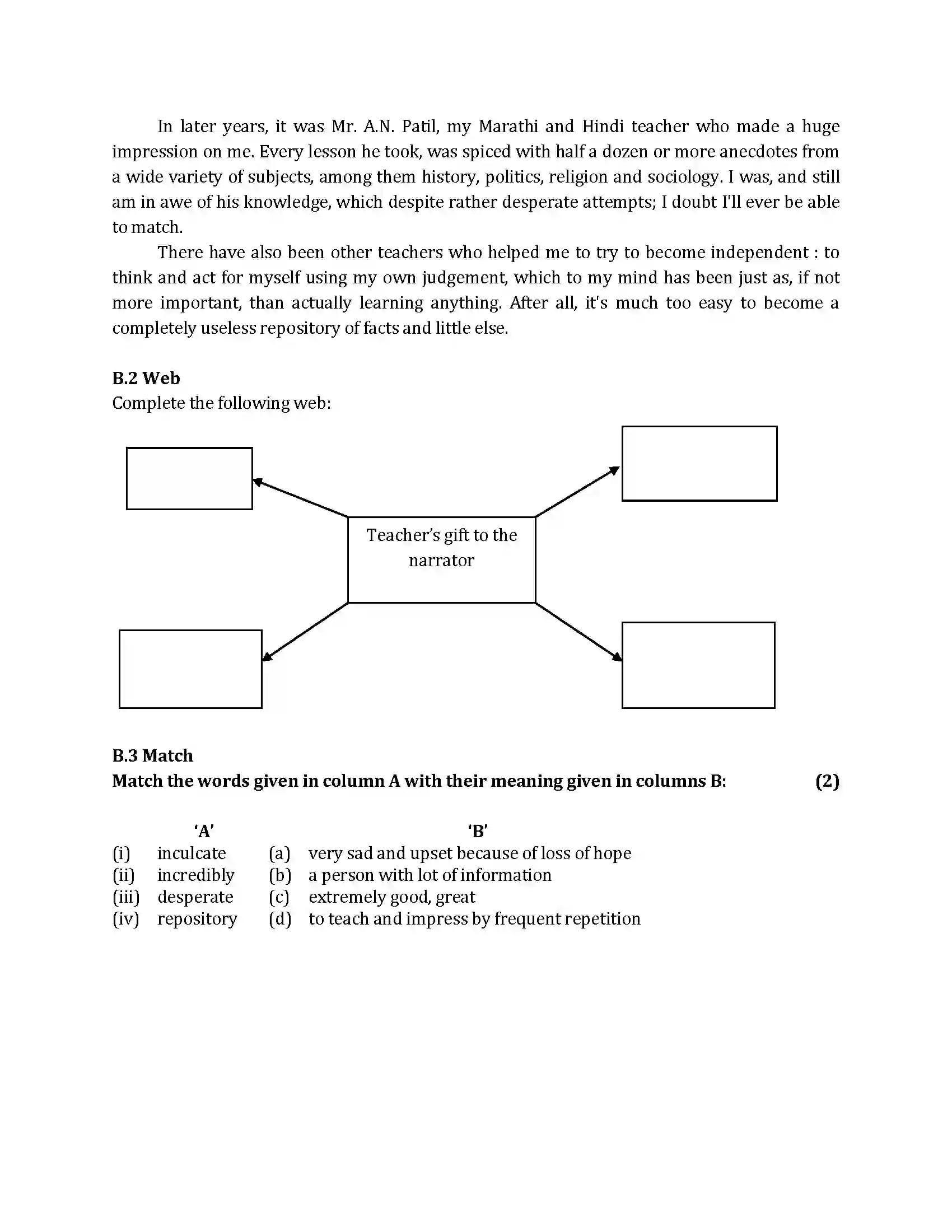 Maharashtra Board Class 10th 2017 English - 2017 Previous Year Paper 3