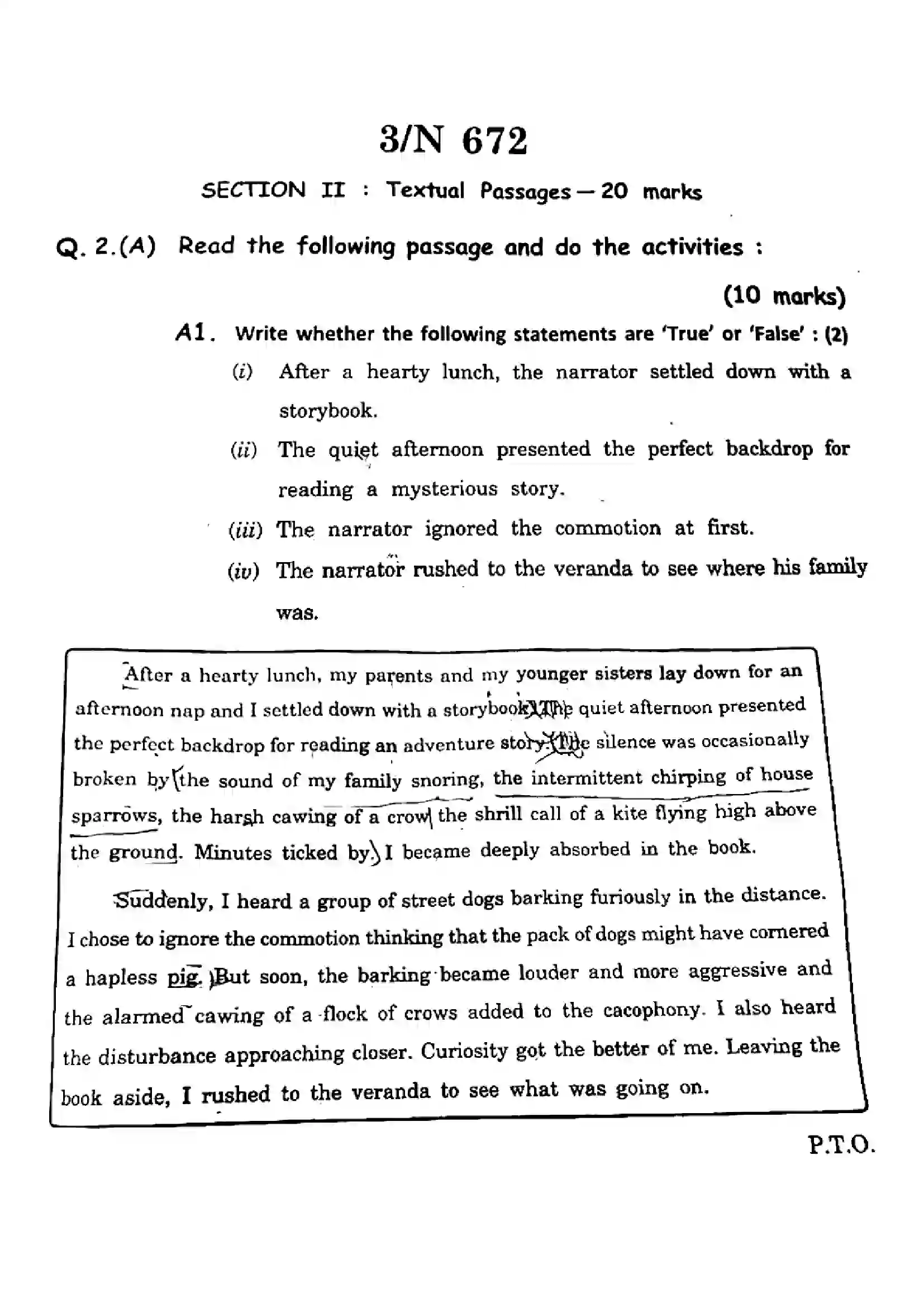 Maharashtra Board Class 10th 2022 English Previous Year Paper 3