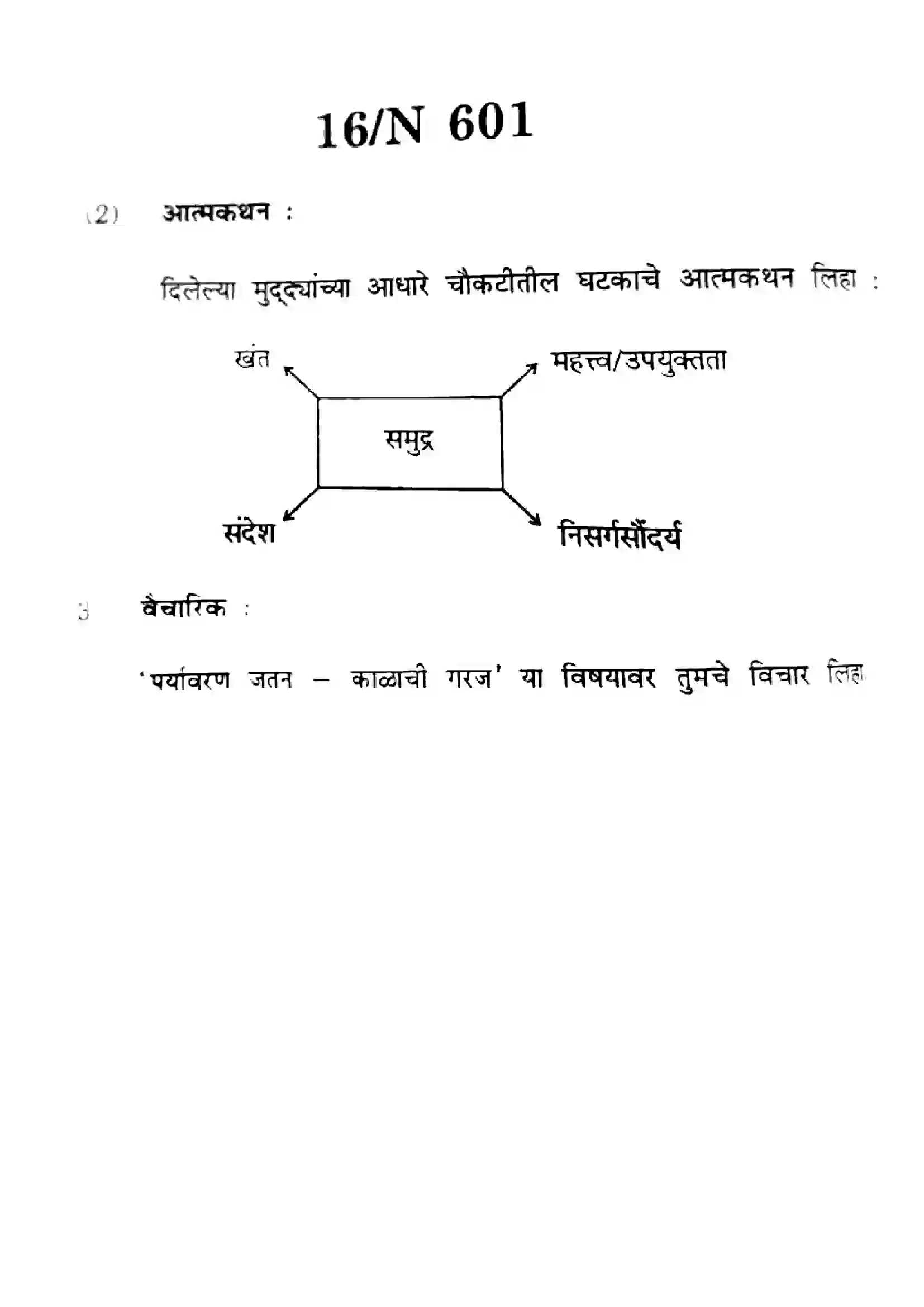 Maharashtra Board Class 10th 2022 Marathi Previous Year Paper 16