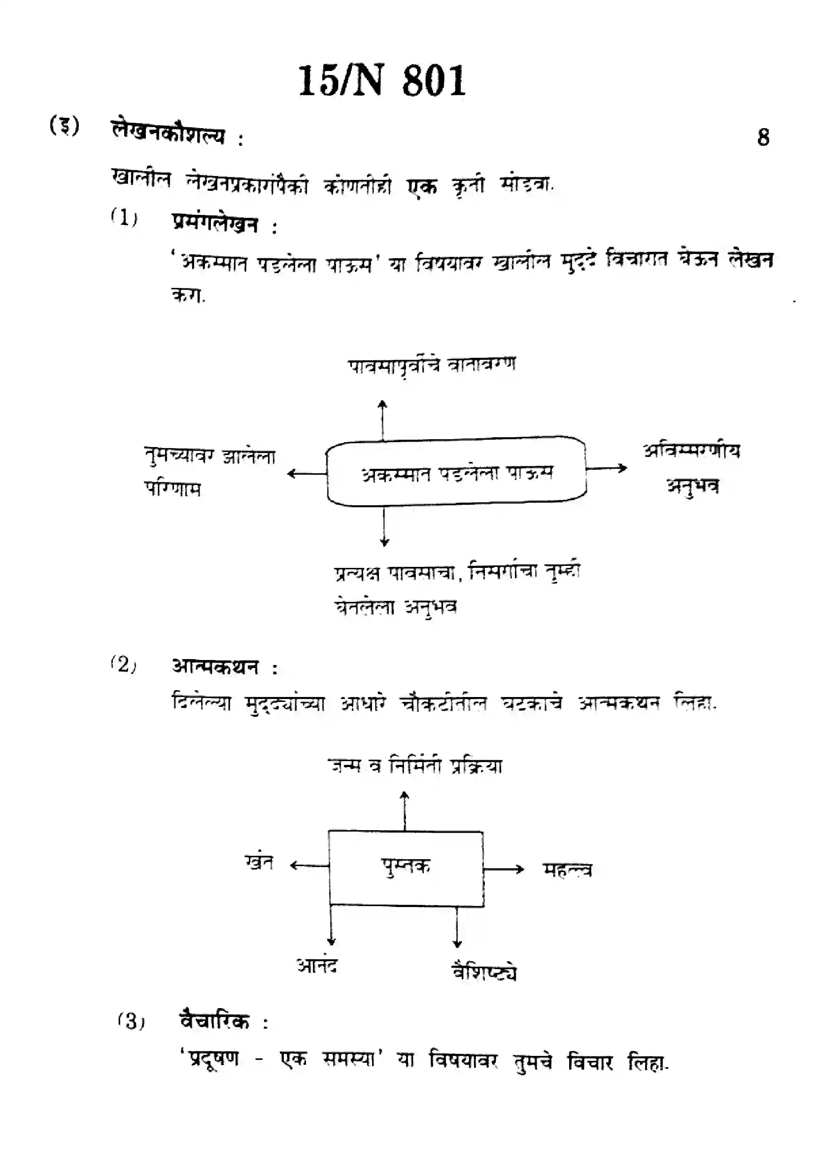 Maharashtra Board Class 10th 2023 Marathi - N-801 - 2023 Previous Year Paper 15