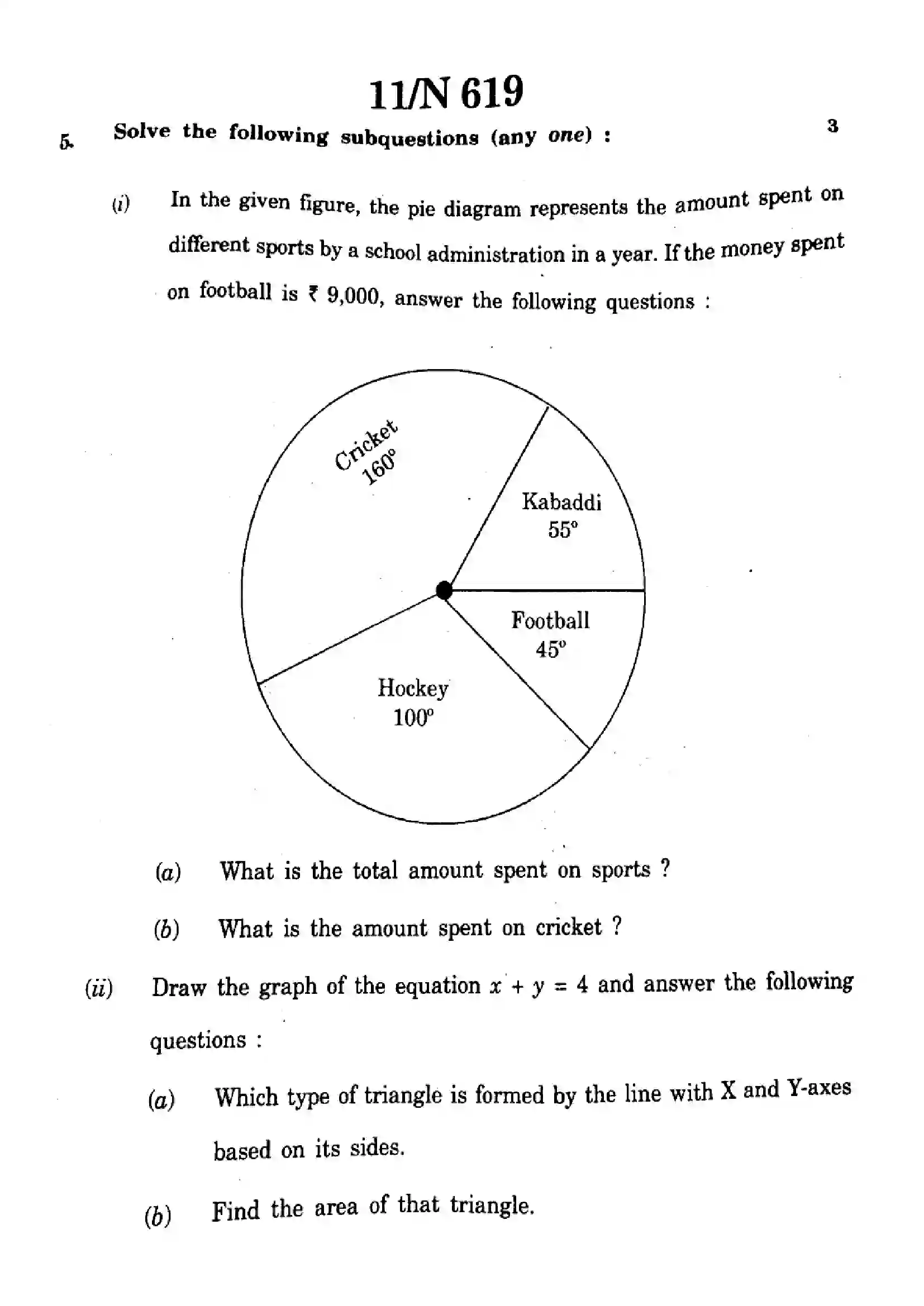 Maharashtra Board Class 10th 2024 Maths Previous Year Paper 11