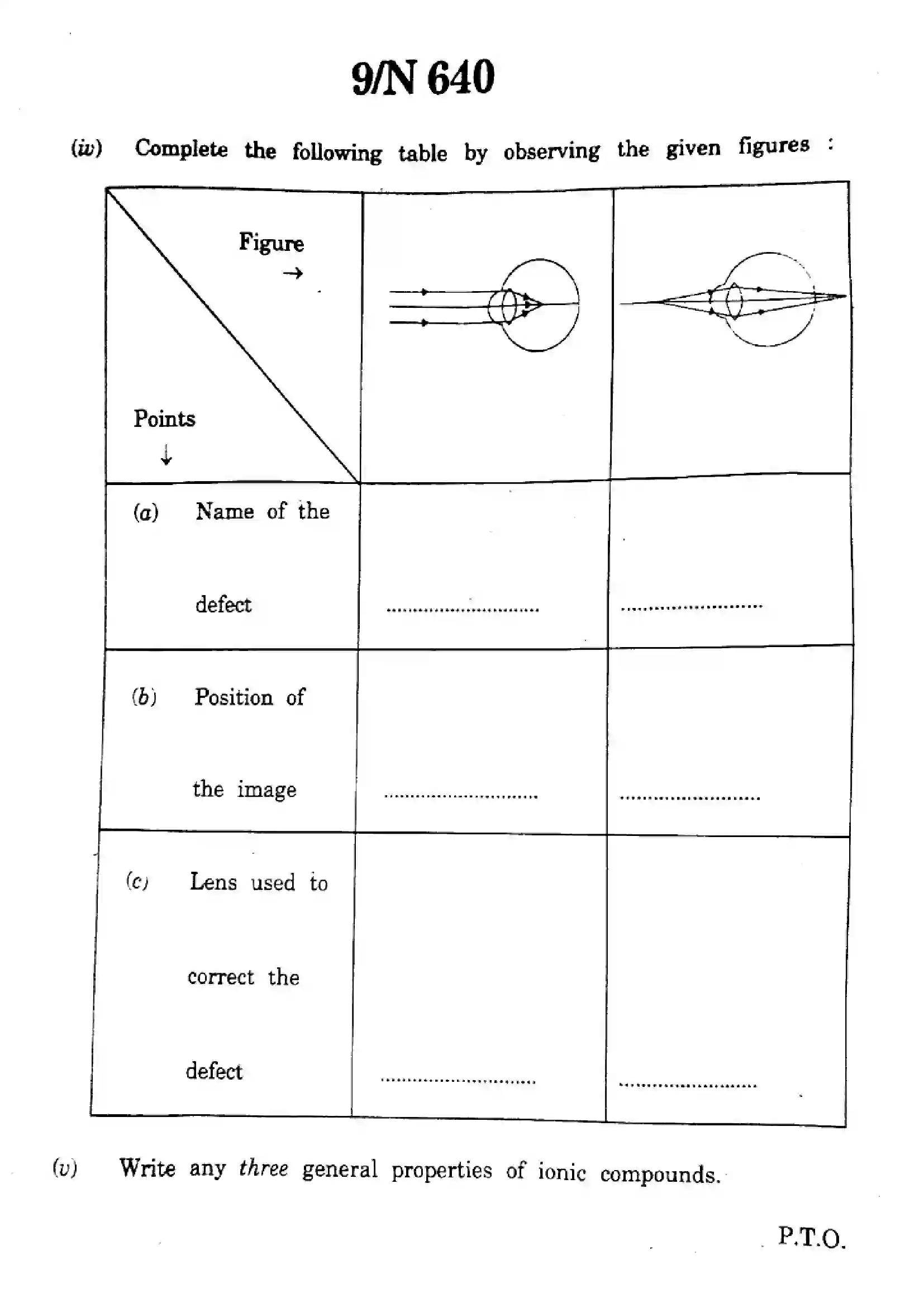 Maharashtra Board Class 10th 2024 Science And Technology - (72) - (N-640) Previous Year Paper 9