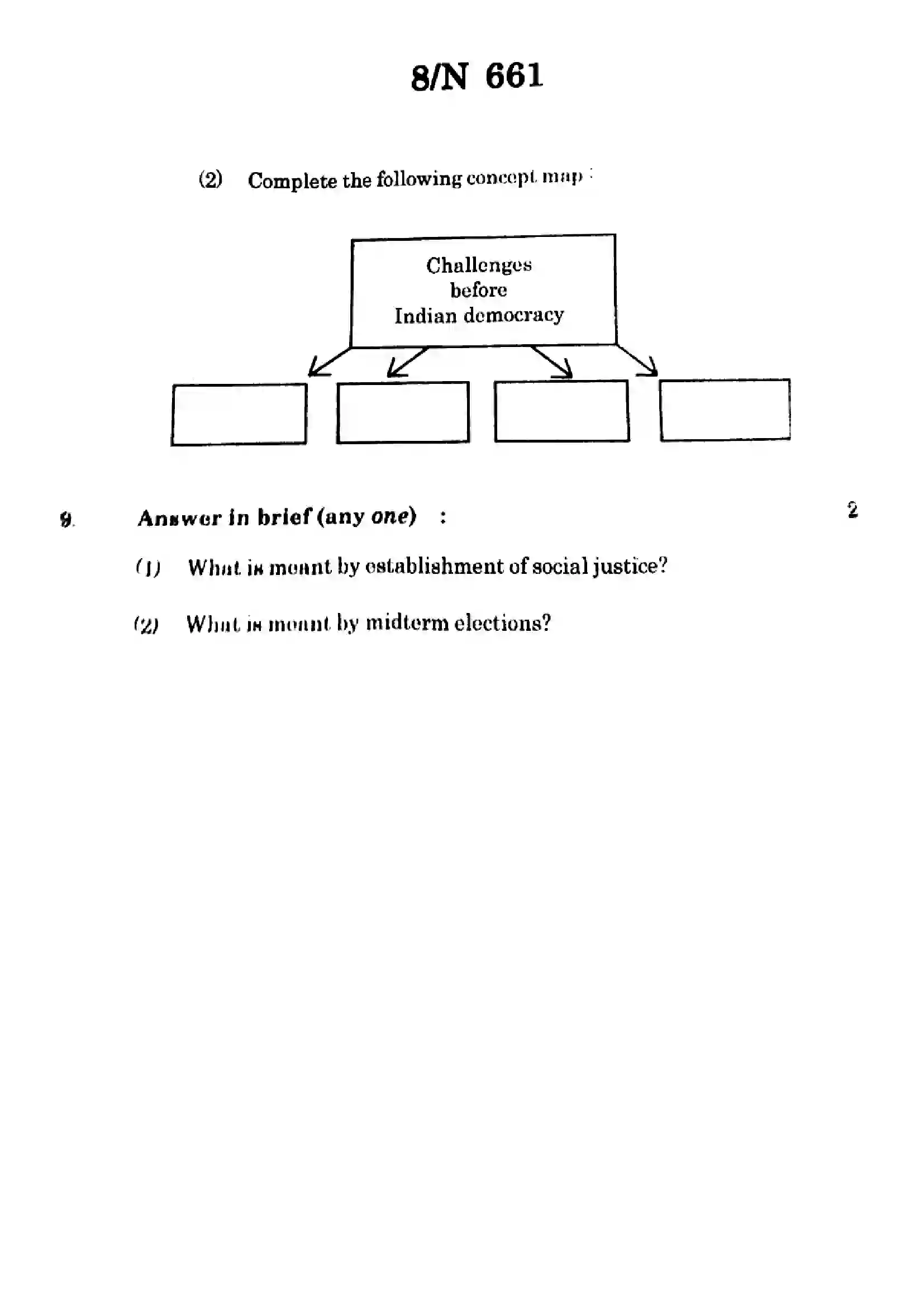 Maharashtra Board Class 10th 2024 Social Sciences (History & Political Science) Previous Year Paper 8