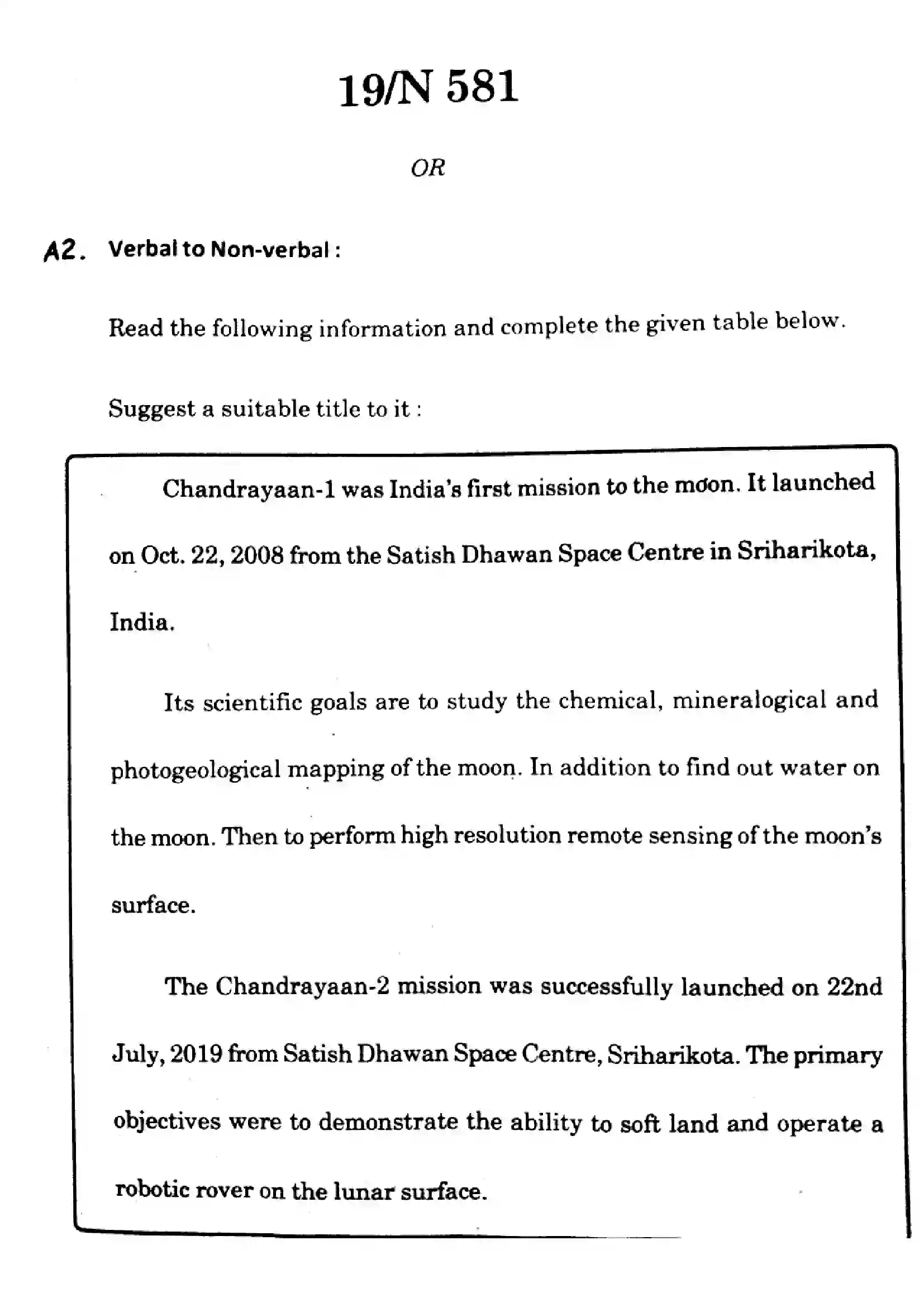 Maharashtra Board Class 10th 2024 English (T.L) - (17) - (N-581) Previous Year Paper 19