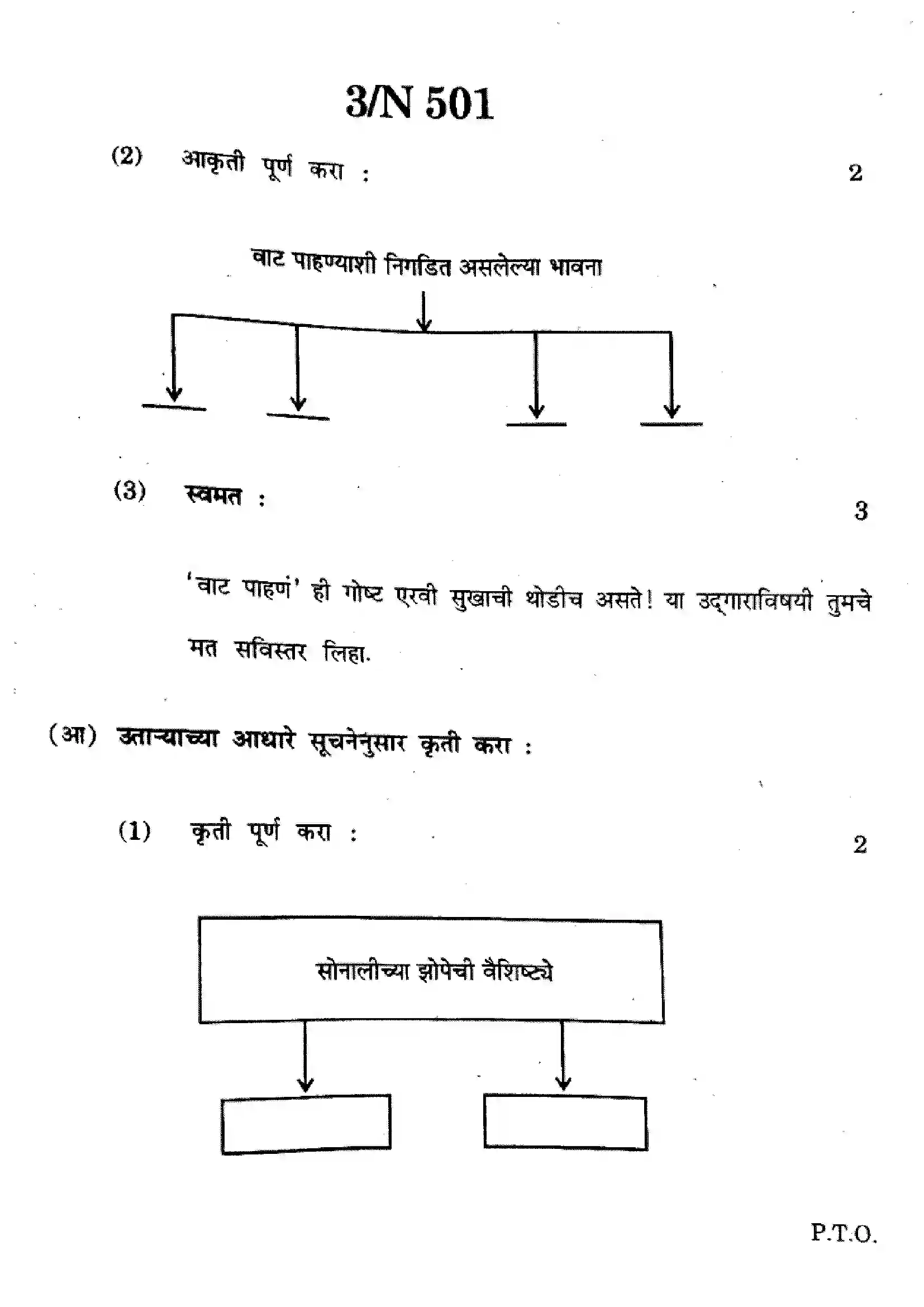 Maharashtra Board Class 10th 2024 Marathi Previous Year Paper 3