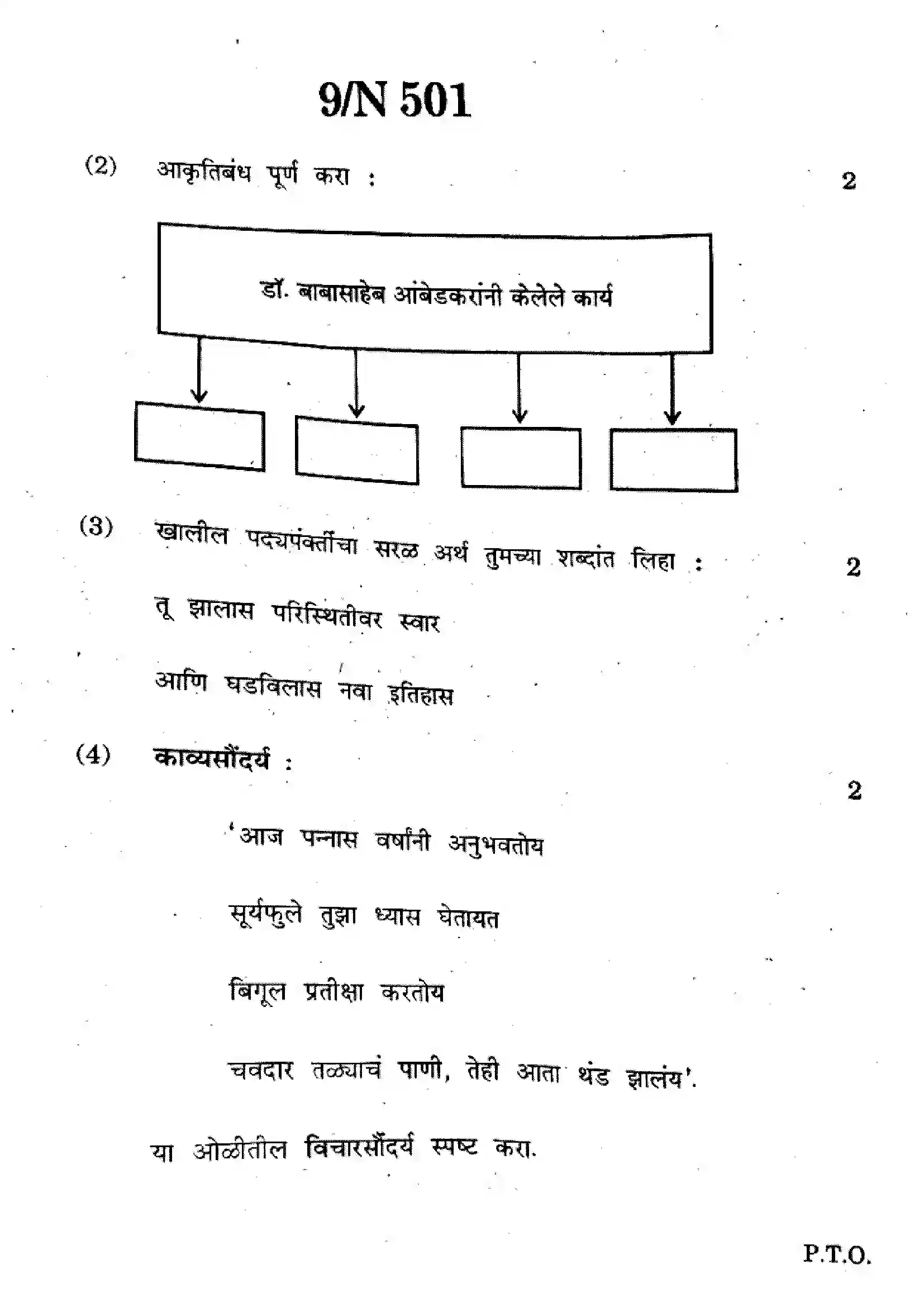 Maharashtra Board Class 10th 2024 Marathi Previous Year Paper 9
