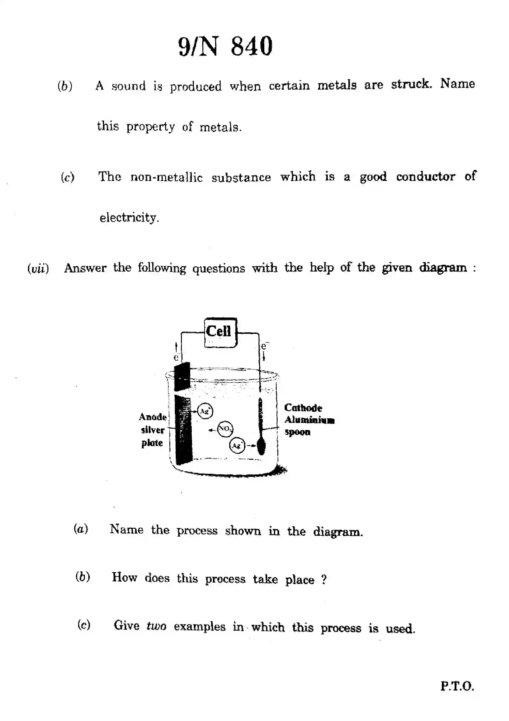 Maharashtra Board Class 10th 2025 Science and Technology - N-840 Previous Year Paper 9