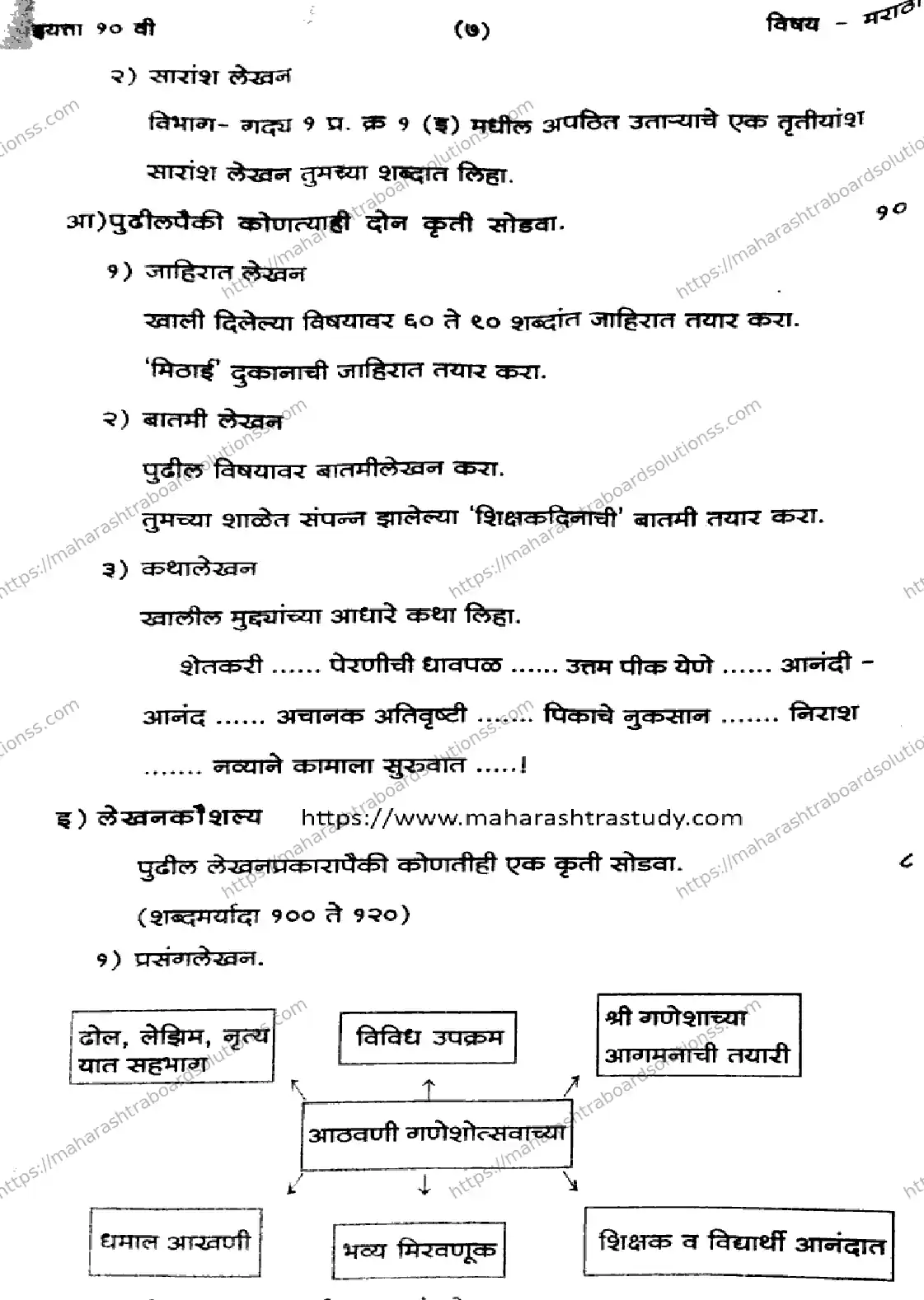 Maharashtra Board Class 10th 2026 1 SEM MARATHI 281025 Previous Year Paper 7