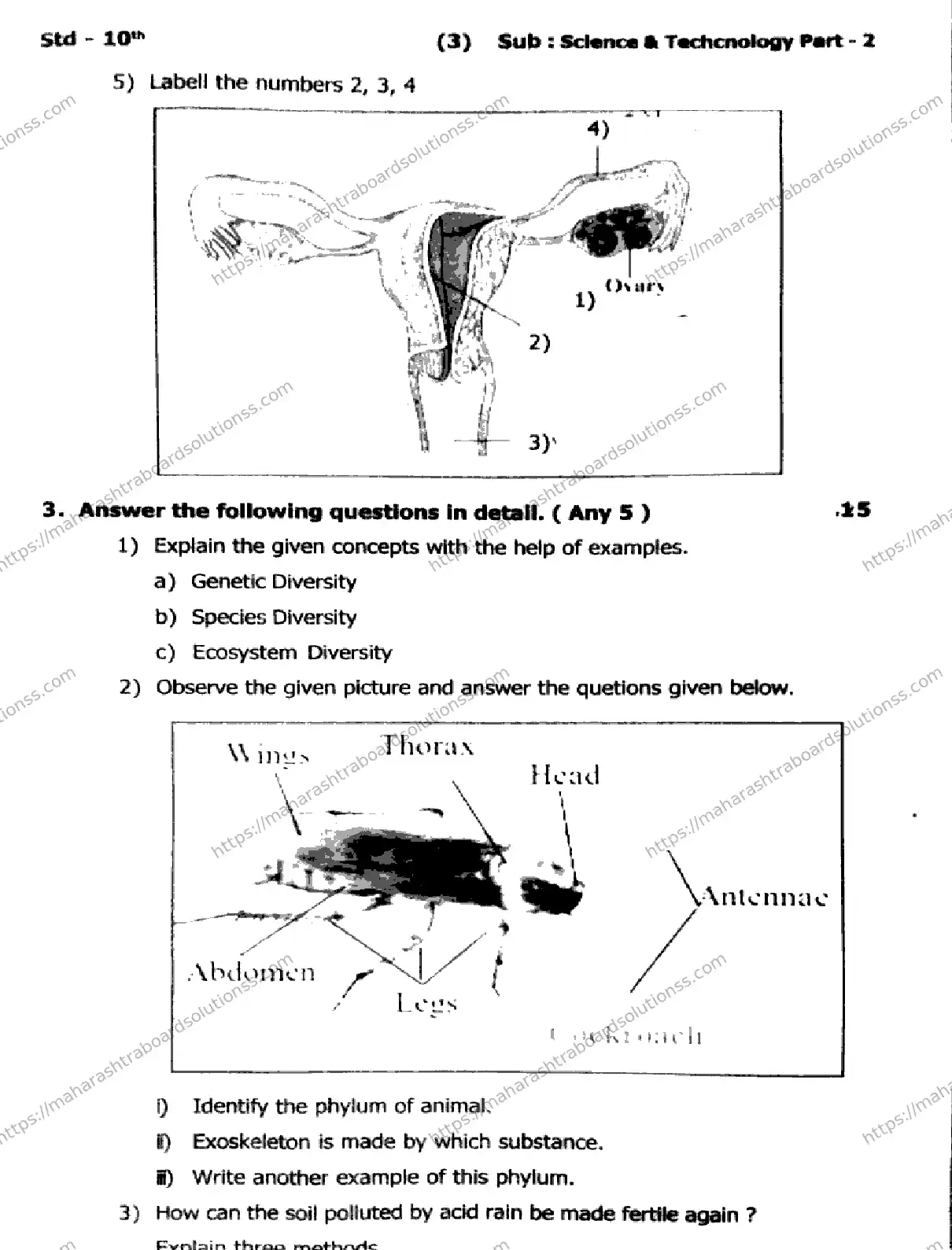 Maharashtra Board Class 10th 2026 1 SEM SCIENCE AND TECHNOLOGY PART 2 281025 Previous Year Paper 7
