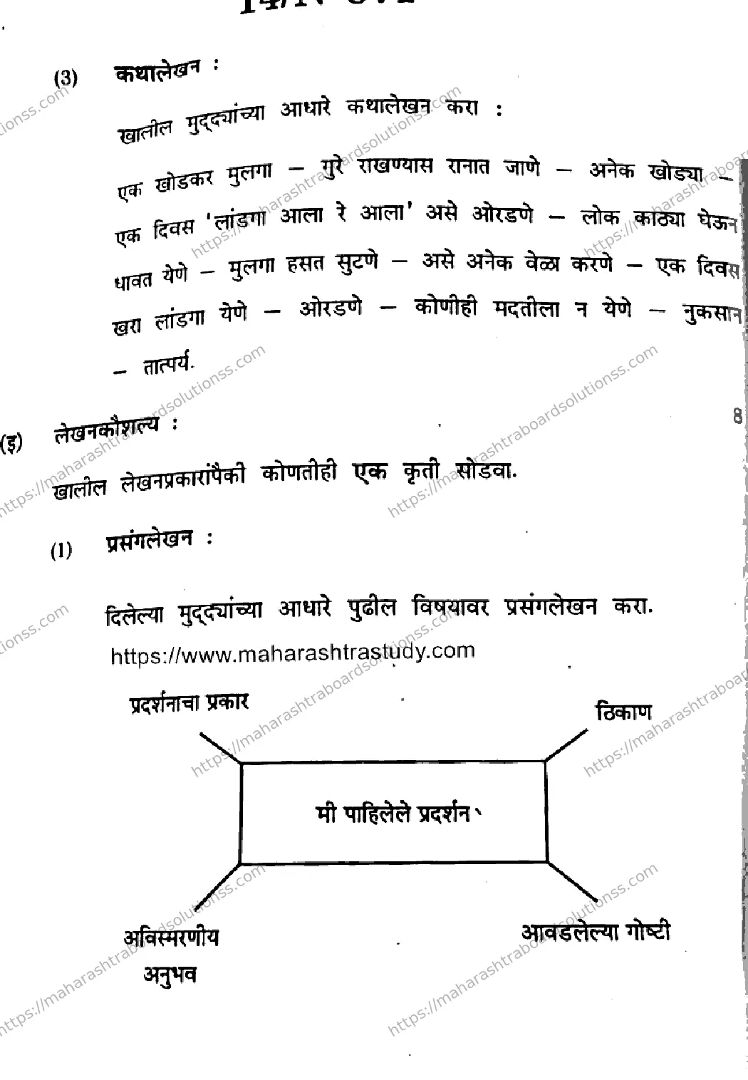 Maharashtra Board Class 10th 2026 MARATHI SECOND OR THIRD LANGUAGE 16 N 871 Previous Year Paper 14