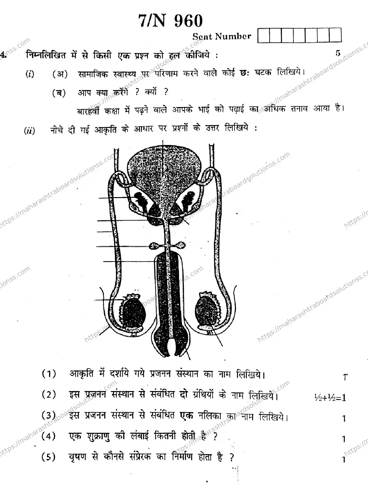 Maharashtra Board Class 10th 2026 SCIENCE AND TECHNOLOGY 72 N 960 Previous Year Paper 7