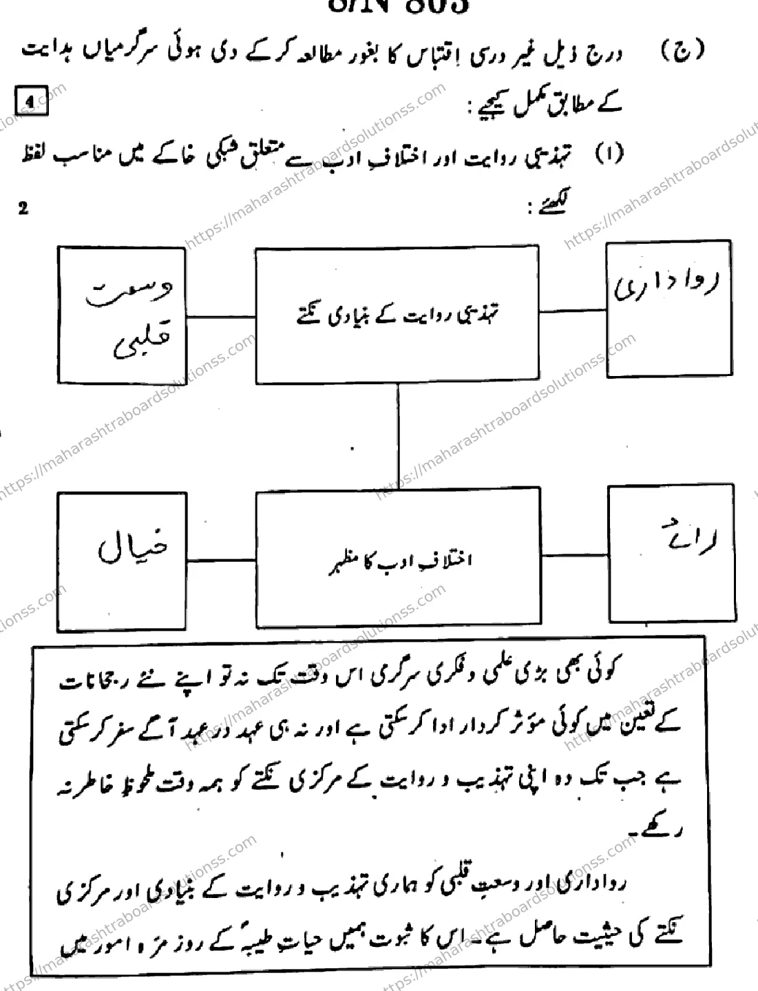 Maharashtra Board Class 10th 2026 URDU FIRST LANGUAGE 04 N 803 Previous Year Paper 8