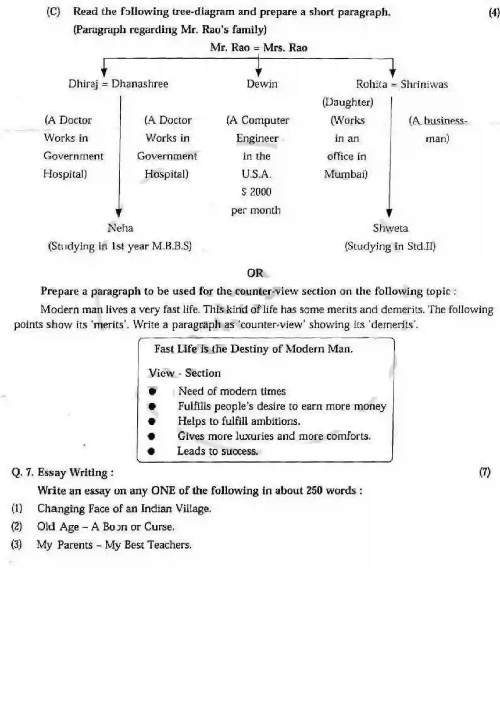 Maharashtra Board Class 12th 2009 English - March 2009 Previous Year Paper 5