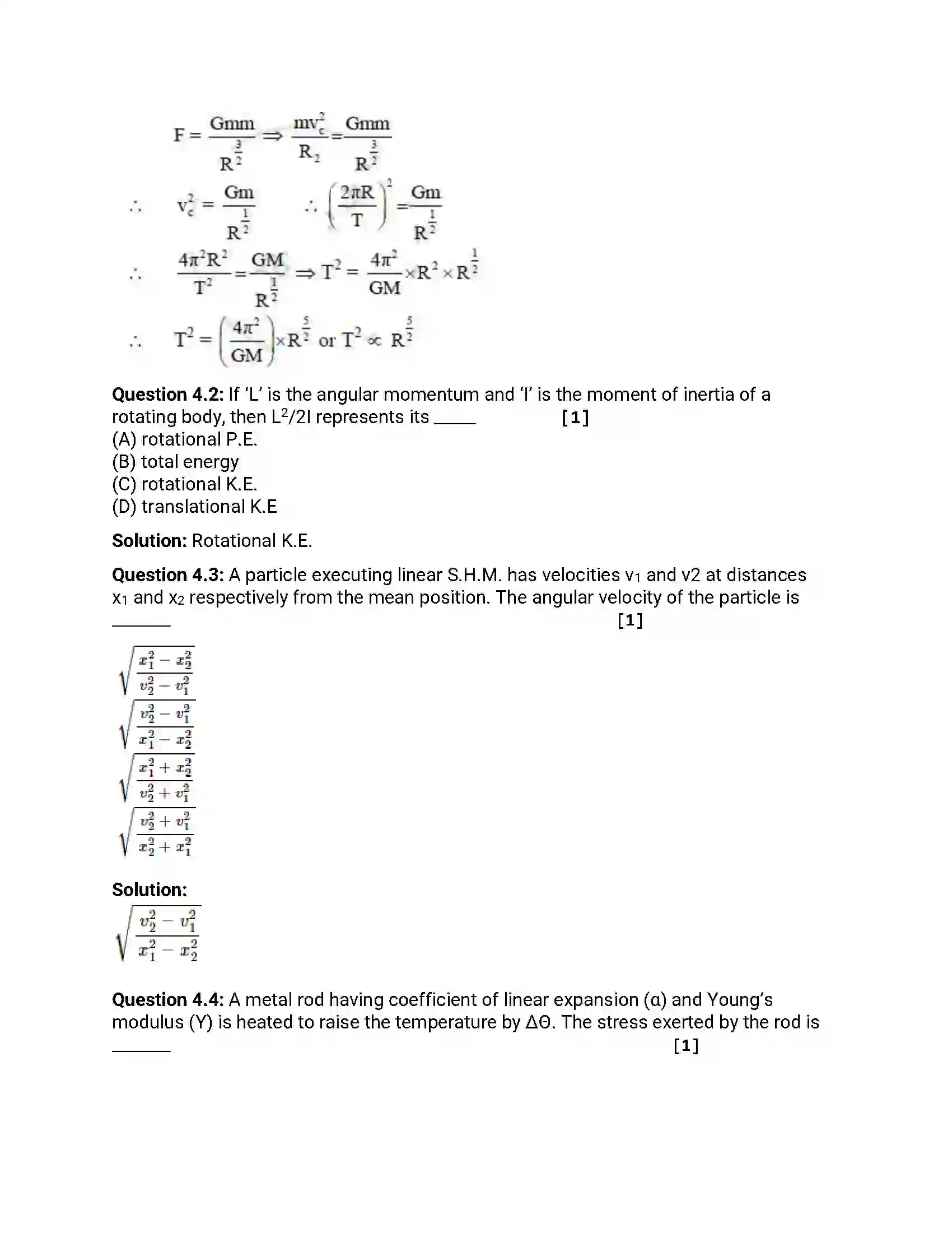 Maharashtra Board Class 12th 2012 Physics - Oct 2012 Previous Year Paper 20