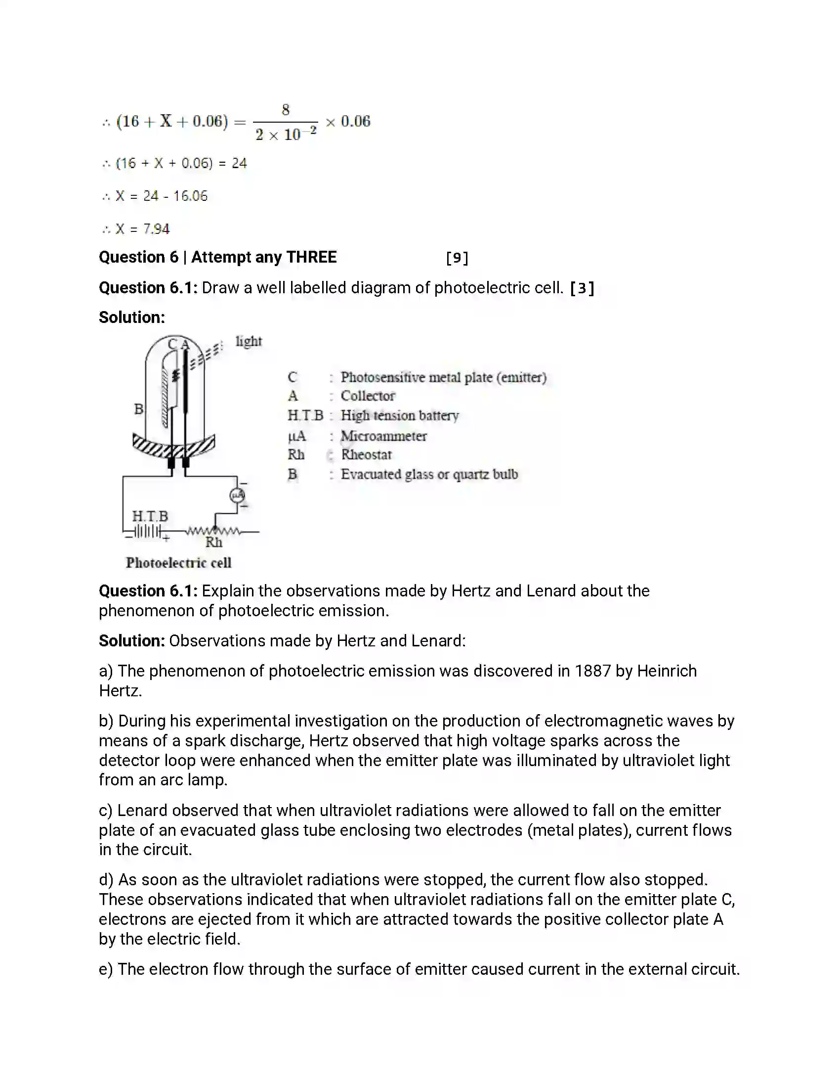Maharashtra Board Class 12th 2012 Physics - Oct 2012 Previous Year Paper 25