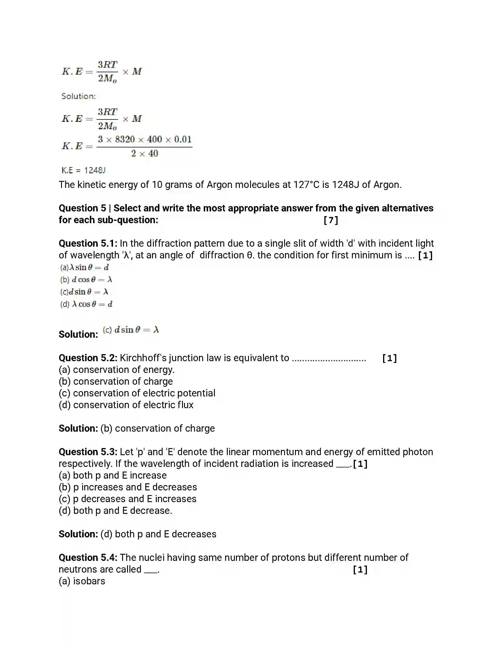 Maharashtra Board Class 12th 2013 Physics - March 2013 Previous Year Paper 14