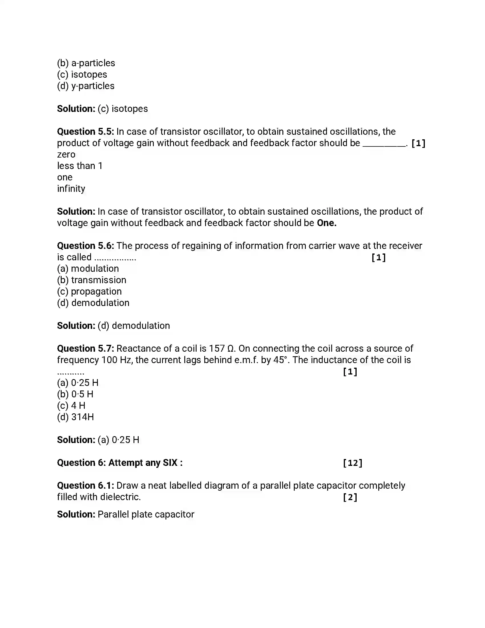 Maharashtra Board Class 12th 2013 Physics - March 2013 Previous Year Paper 15