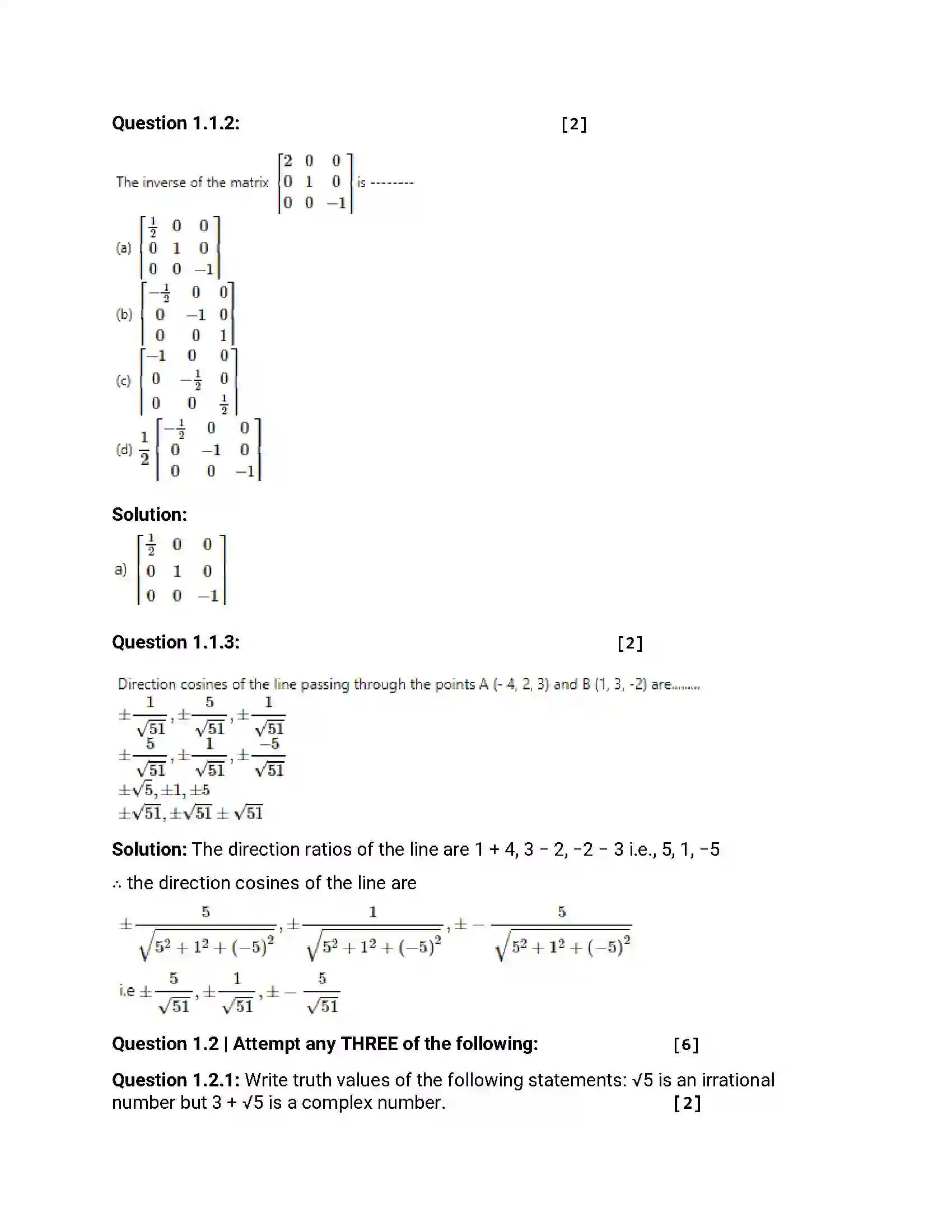 Maharashtra Board Class 12th 2013 Mathematics & Statistics - Oct 2013 Previous Year Paper 2