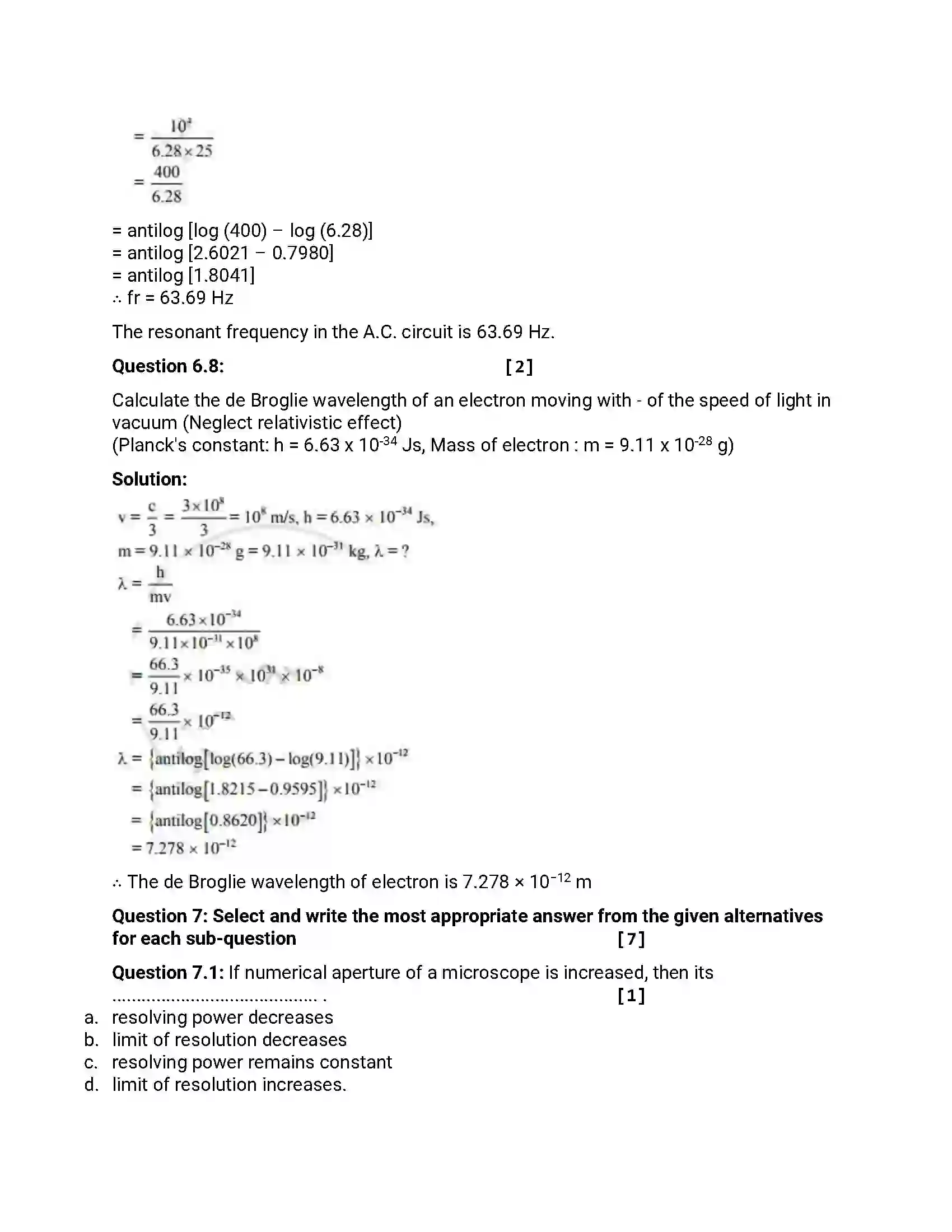 Maharashtra Board Class 12th 2013 Physics - Oct 2013 Previous Year Paper 27