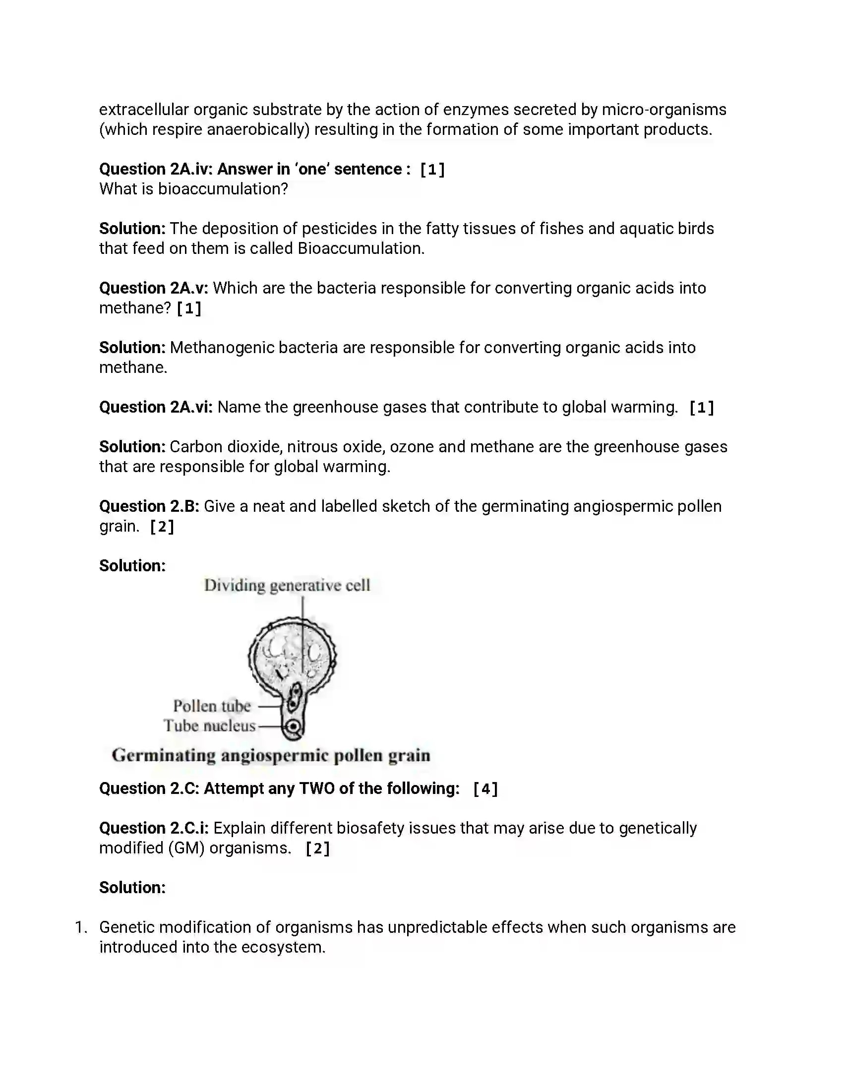 Maharashtra Board Class 12th 2013 Biology - Oct 2013 - Set-1 Previous Year Paper 3