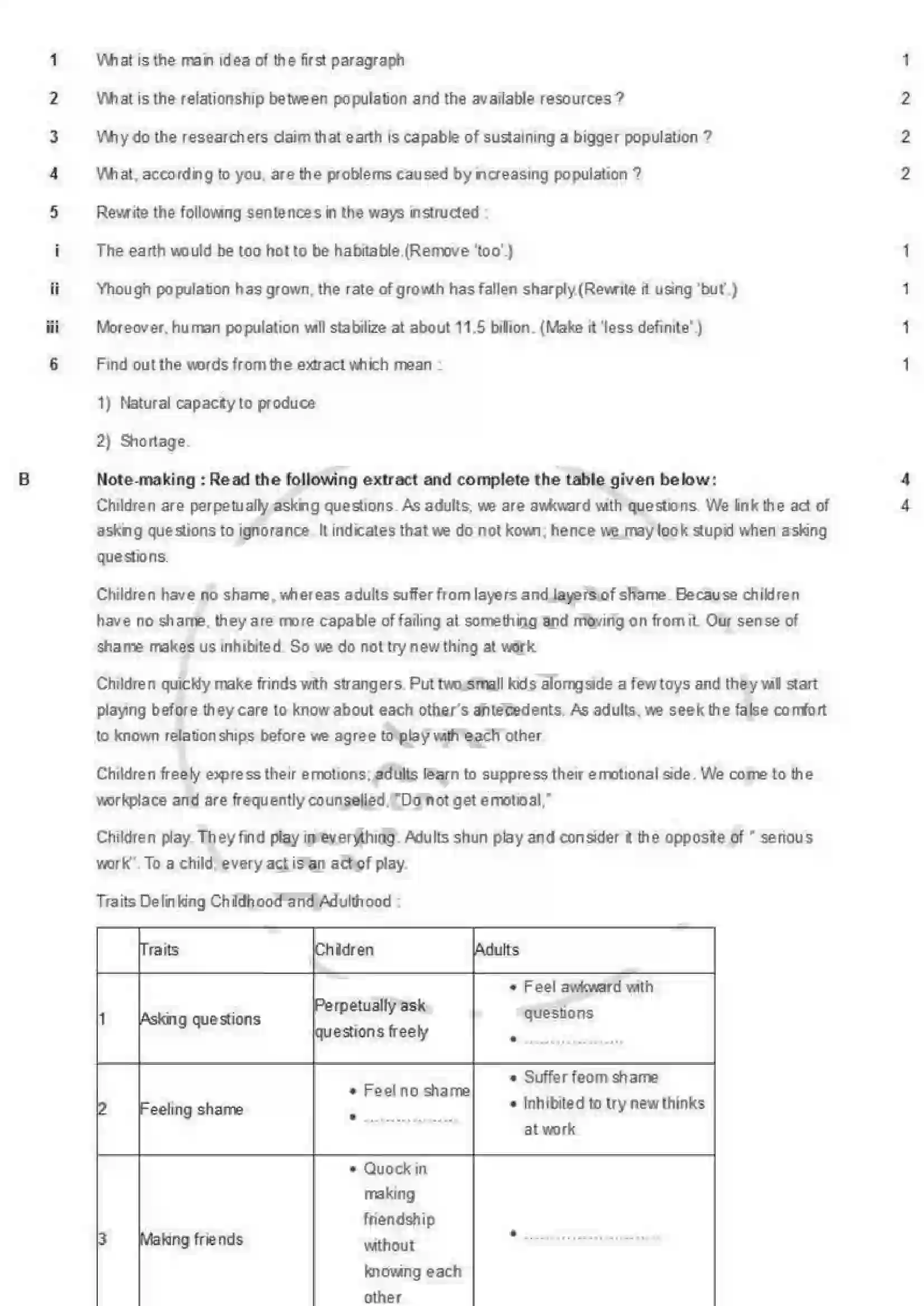 Maharashtra Board Class 12th 2013 English - Oct 2013 - Set-1 Previous Year Paper 3