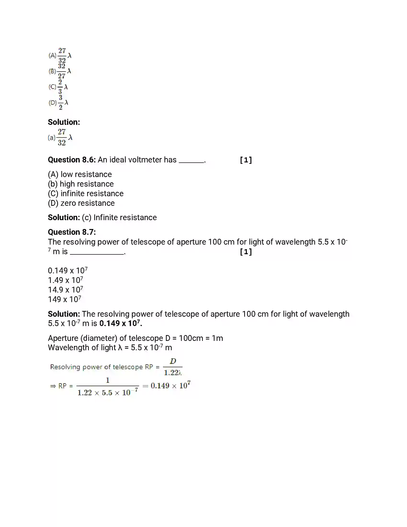 Maharashtra Board Class 12th 2014 Physics - March 2014 Previous Year Paper 32