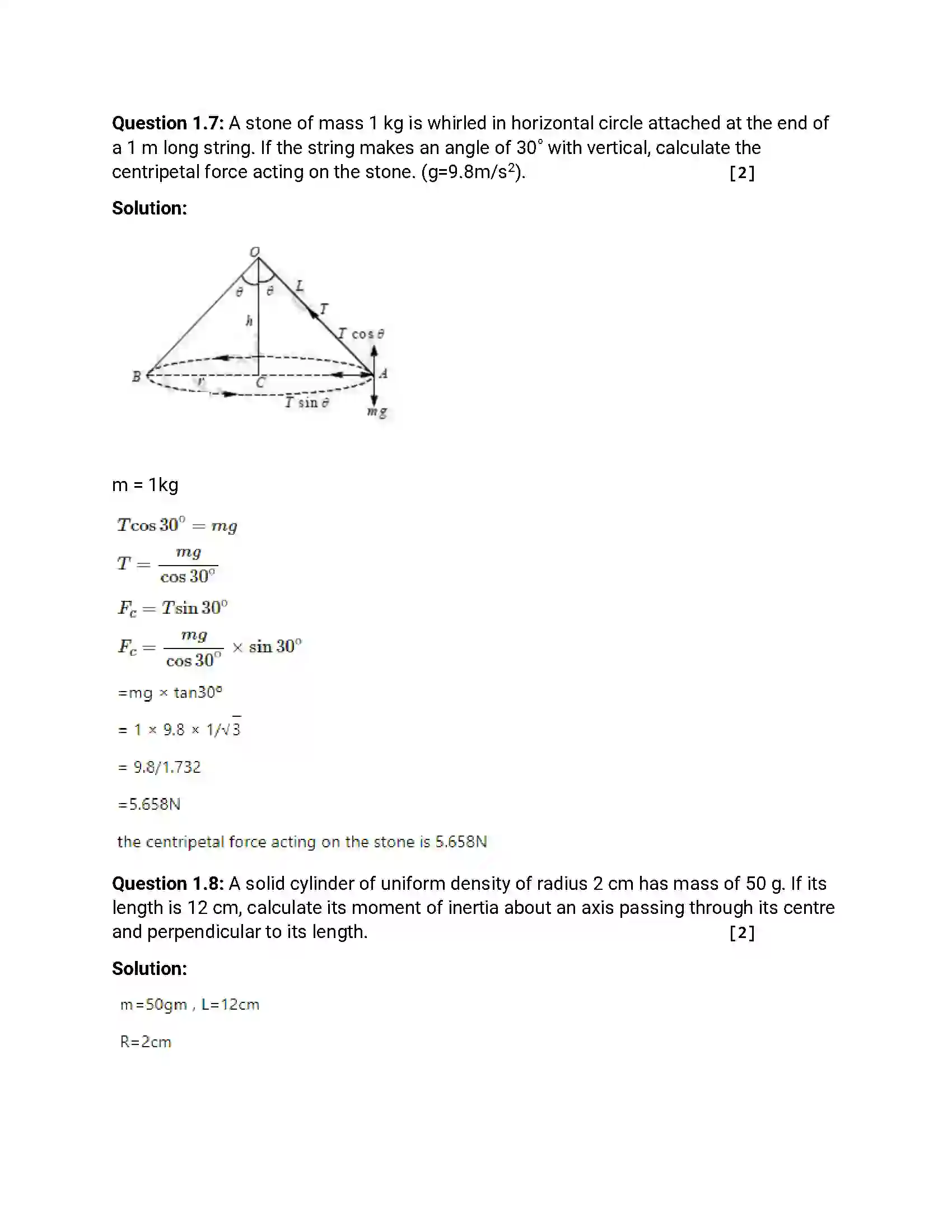 Maharashtra Board Class 12th 2014 Physics - March 2014 Previous Year Paper 4