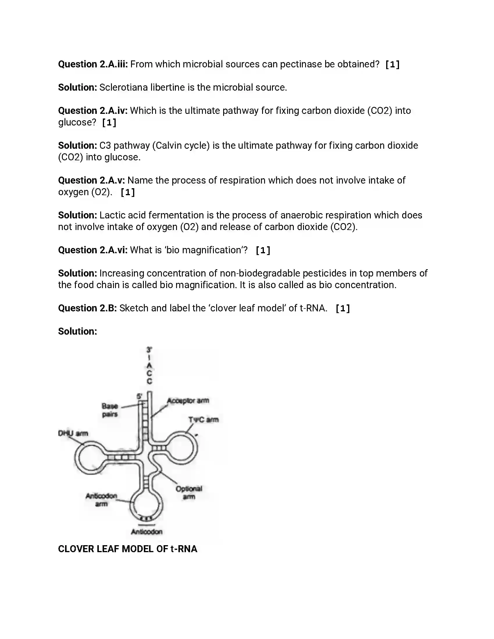 Maharashtra Board Class 12th 2014 Biology - March 2014 Previous Year Paper 3