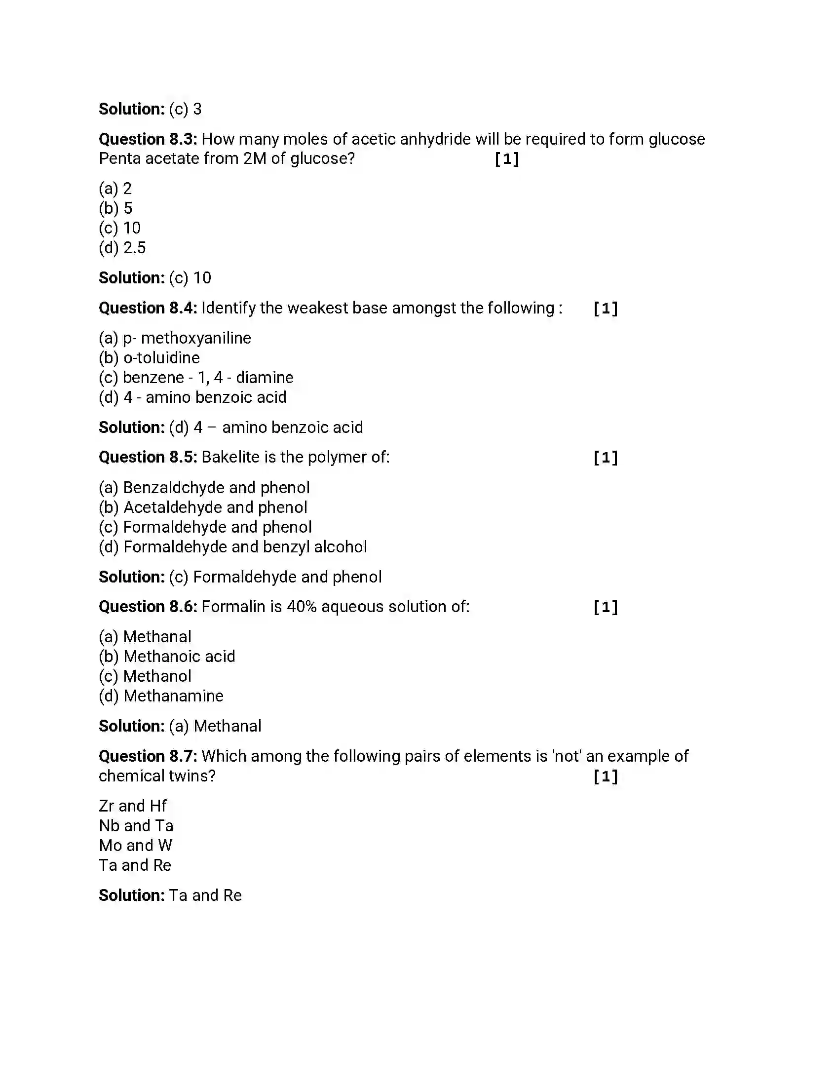 Maharashtra Board Class 12th 2014 Chemistry - March 2014 Previous Year Paper 23