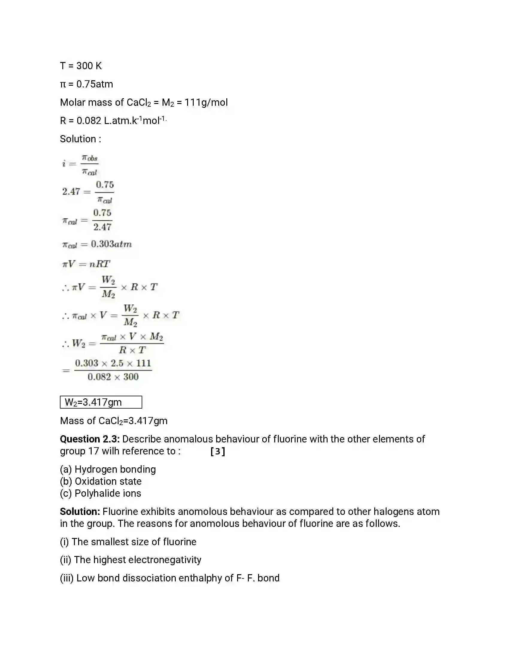 Maharashtra Board Class 12th 2014 Chemistry - March 2014 Previous Year Paper 5