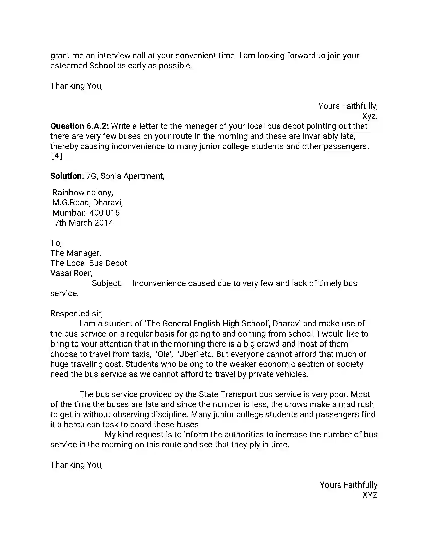 Maharashtra Board Class 12th 2014 English - March 2014 Previous Year Paper 14