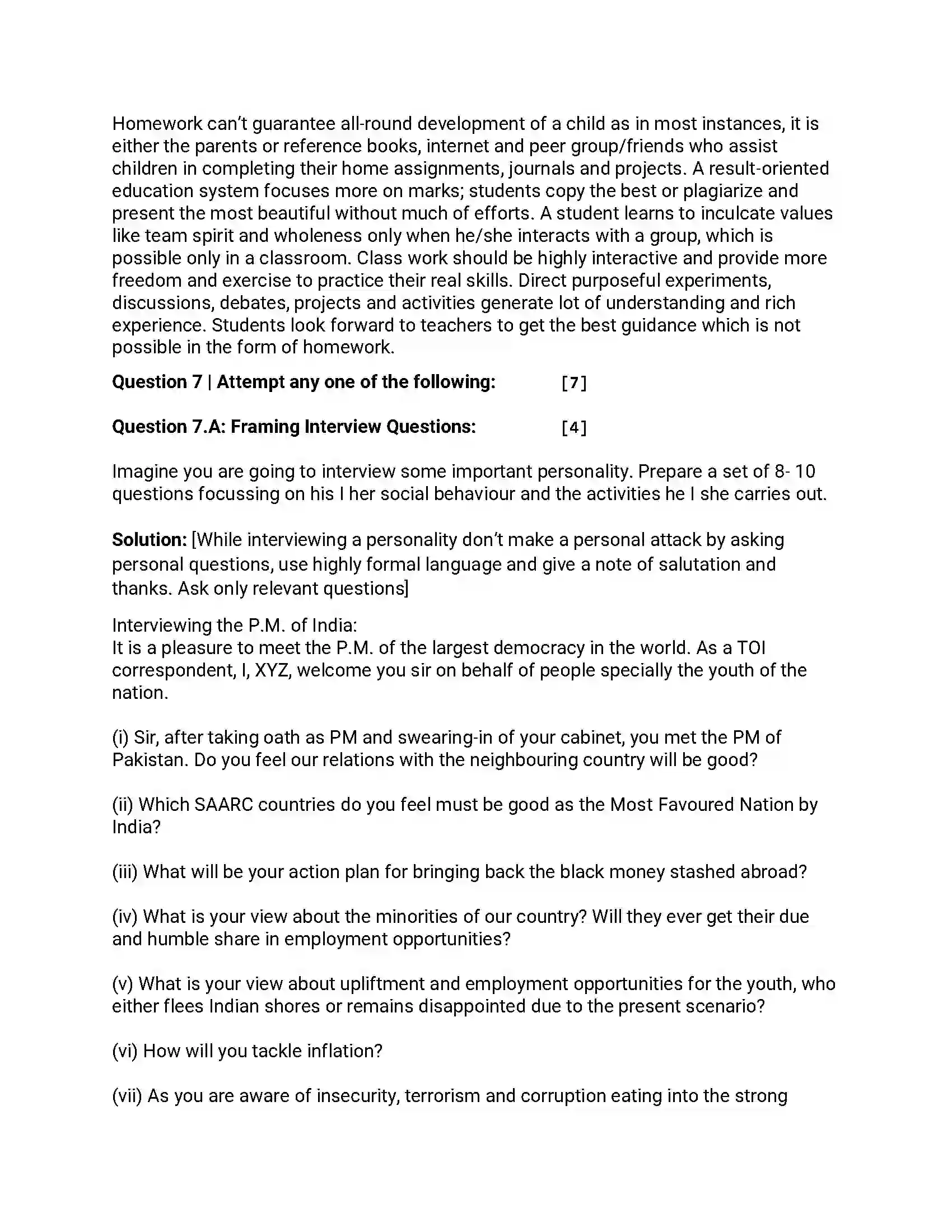 Maharashtra Board Class 12th 2014 English - March 2014 Previous Year Paper 19