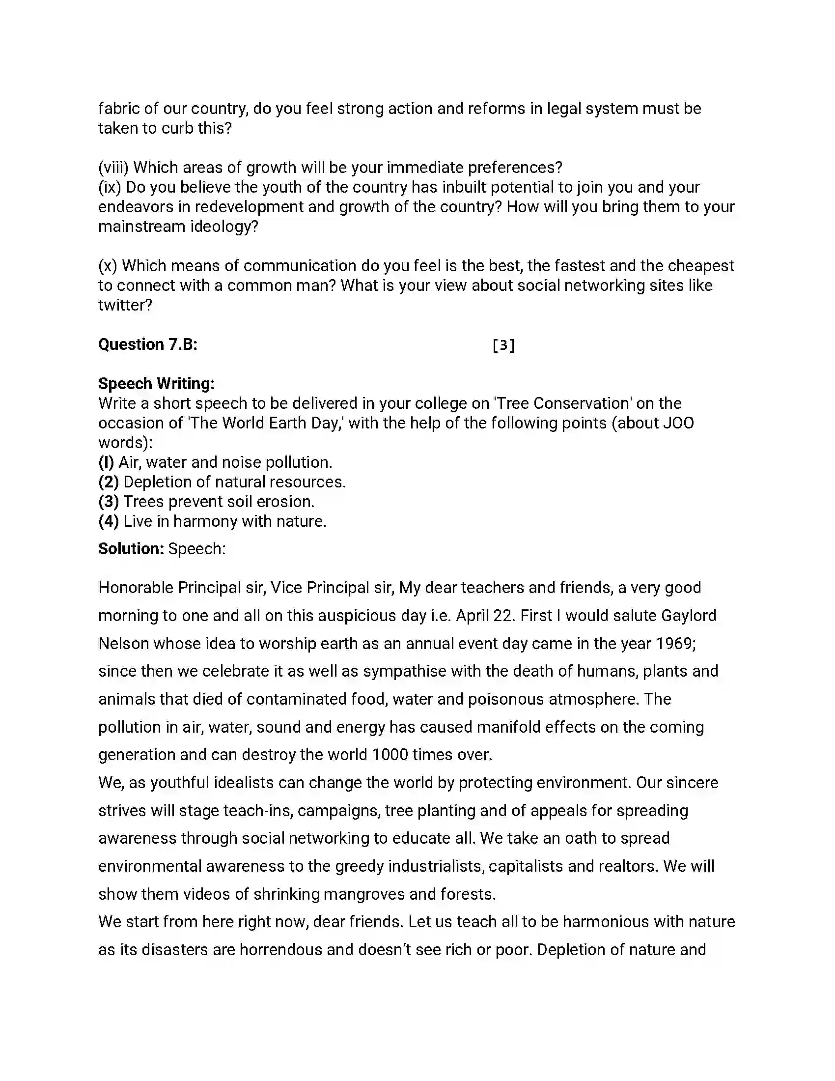 Maharashtra Board Class 12th 2014 English - March 2014 Previous Year Paper 20