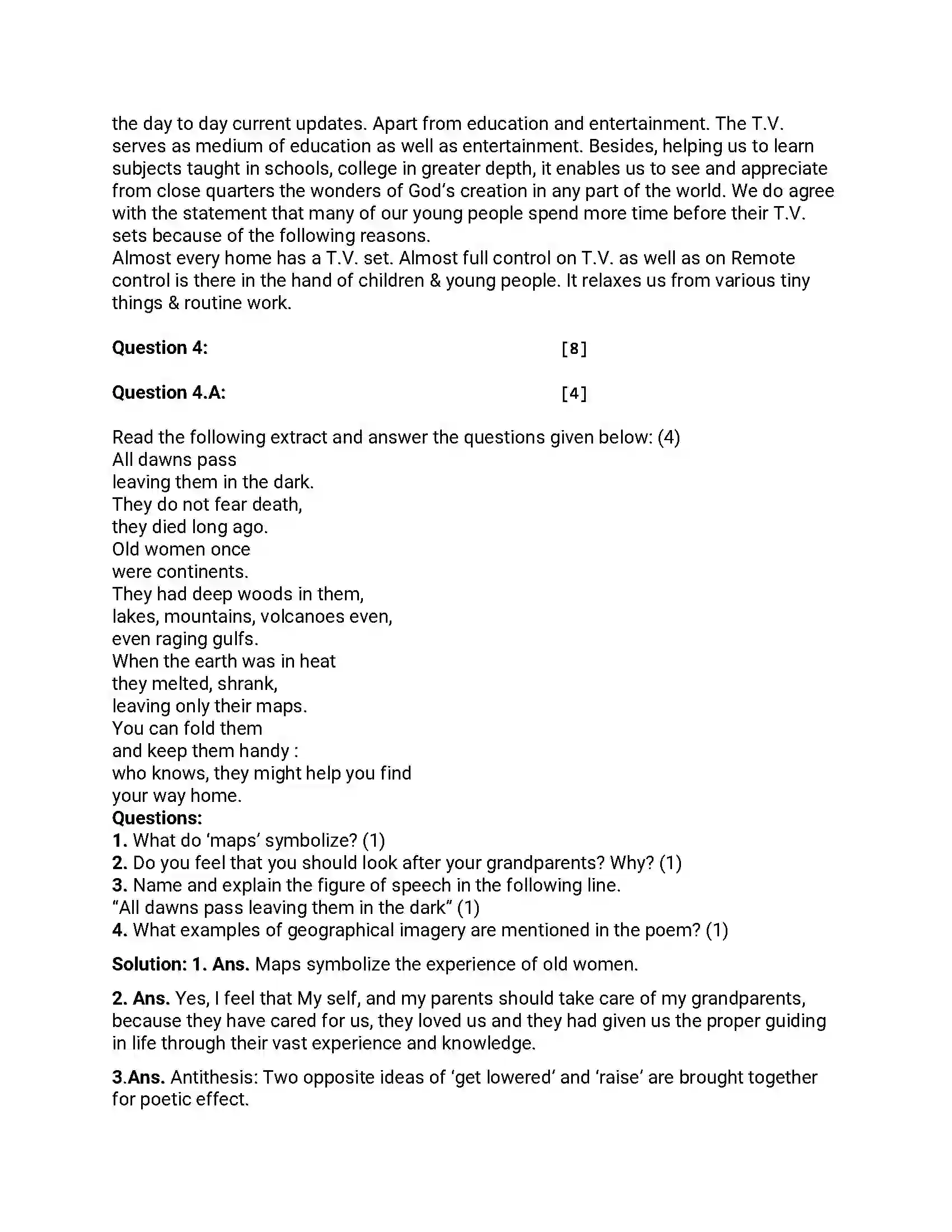 Maharashtra Board Class 12th 2014 English - March 2014 Previous Year Paper 8