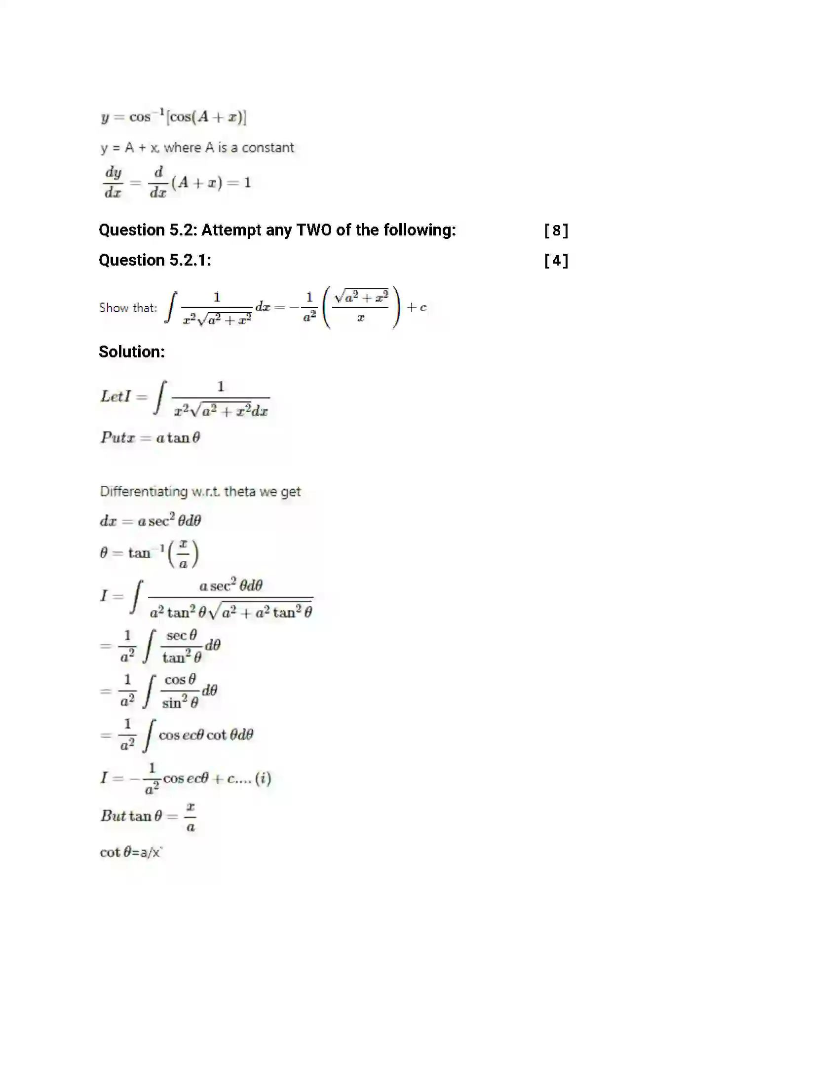 Maharashtra Board Class 12th 2014 Mathematics & Statistics - Oct 2014 Previous Year Paper 24