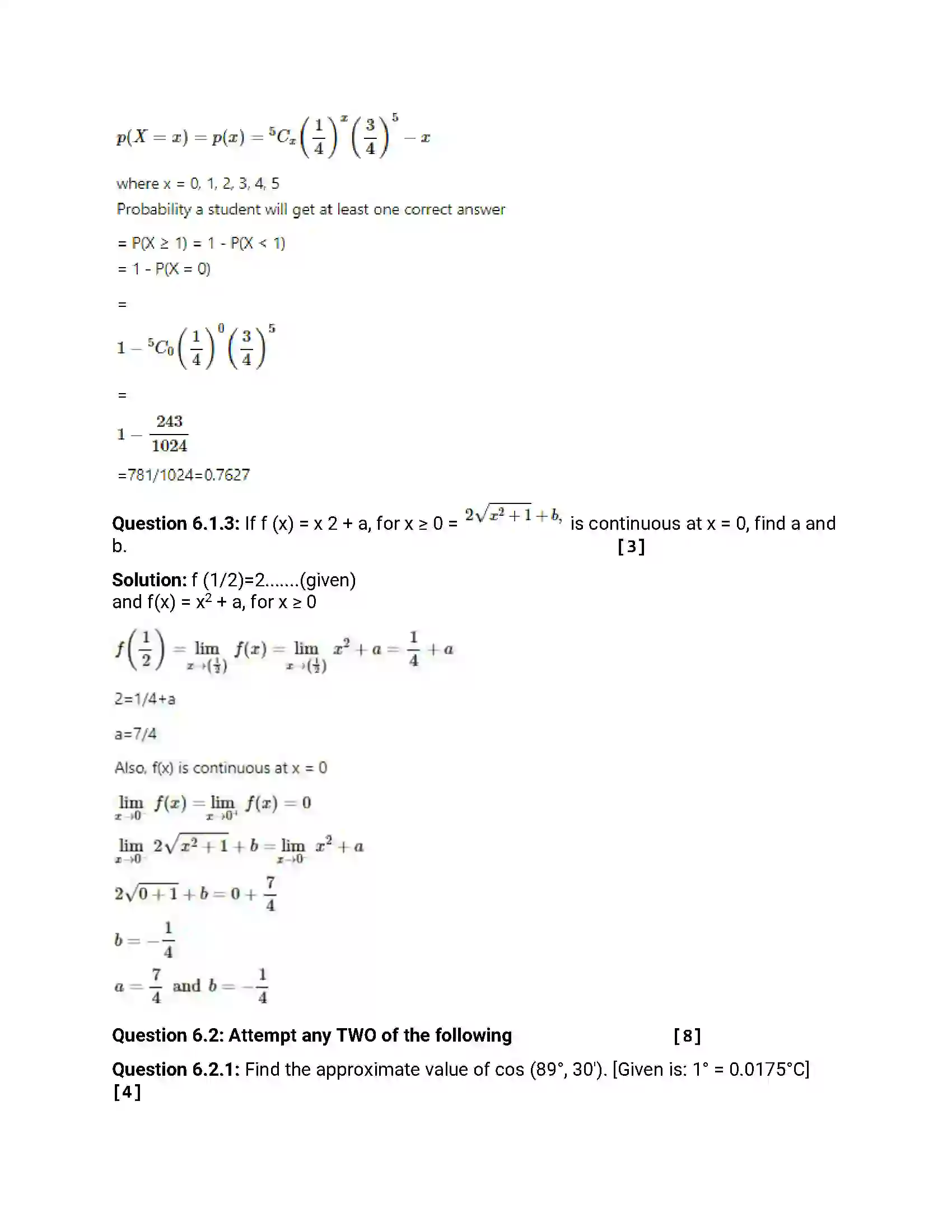 Maharashtra Board Class 12th 2014 Mathematics & Statistics - Oct 2014 Previous Year Paper 29