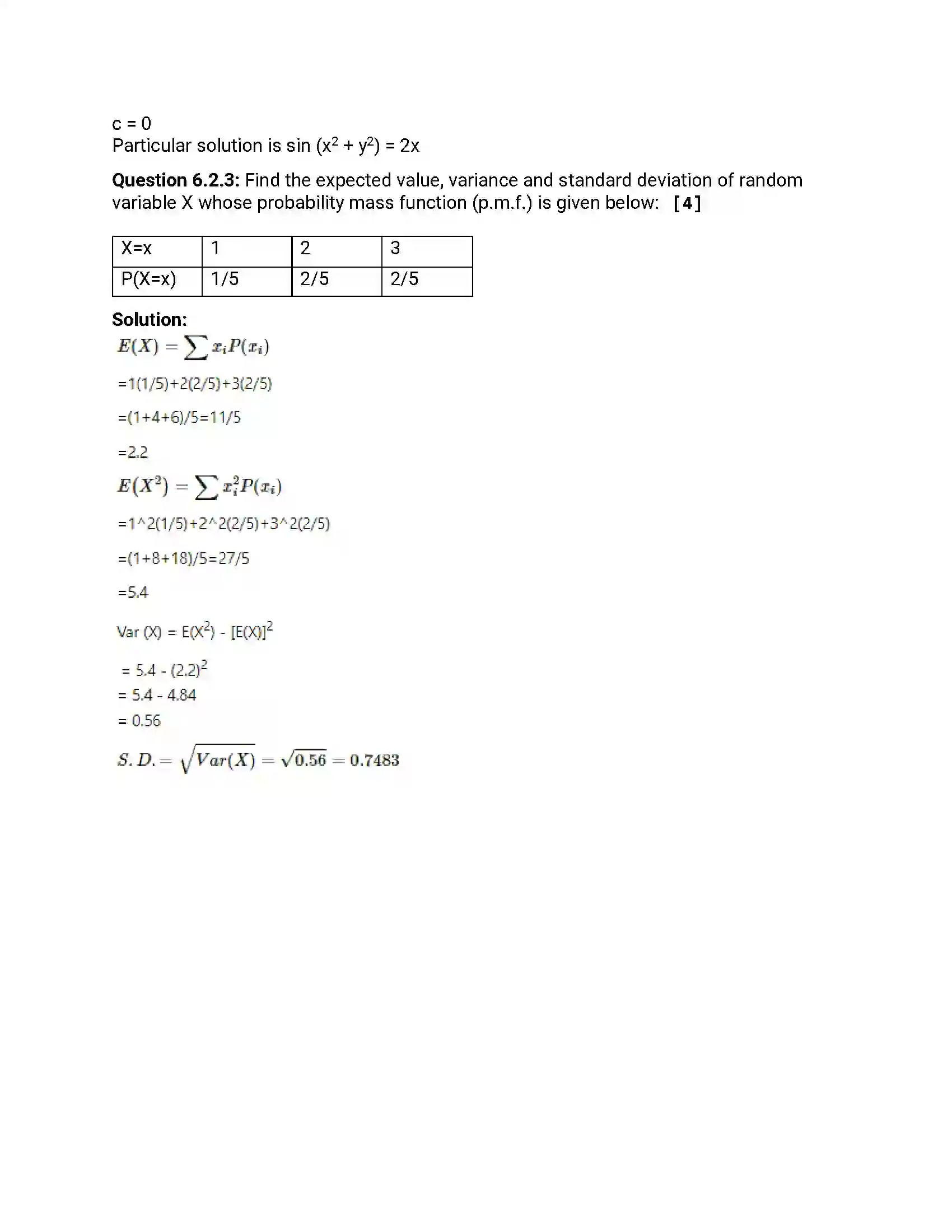 Maharashtra Board Class 12th 2014 Mathematics & Statistics - Oct 2014 Previous Year Paper 31
