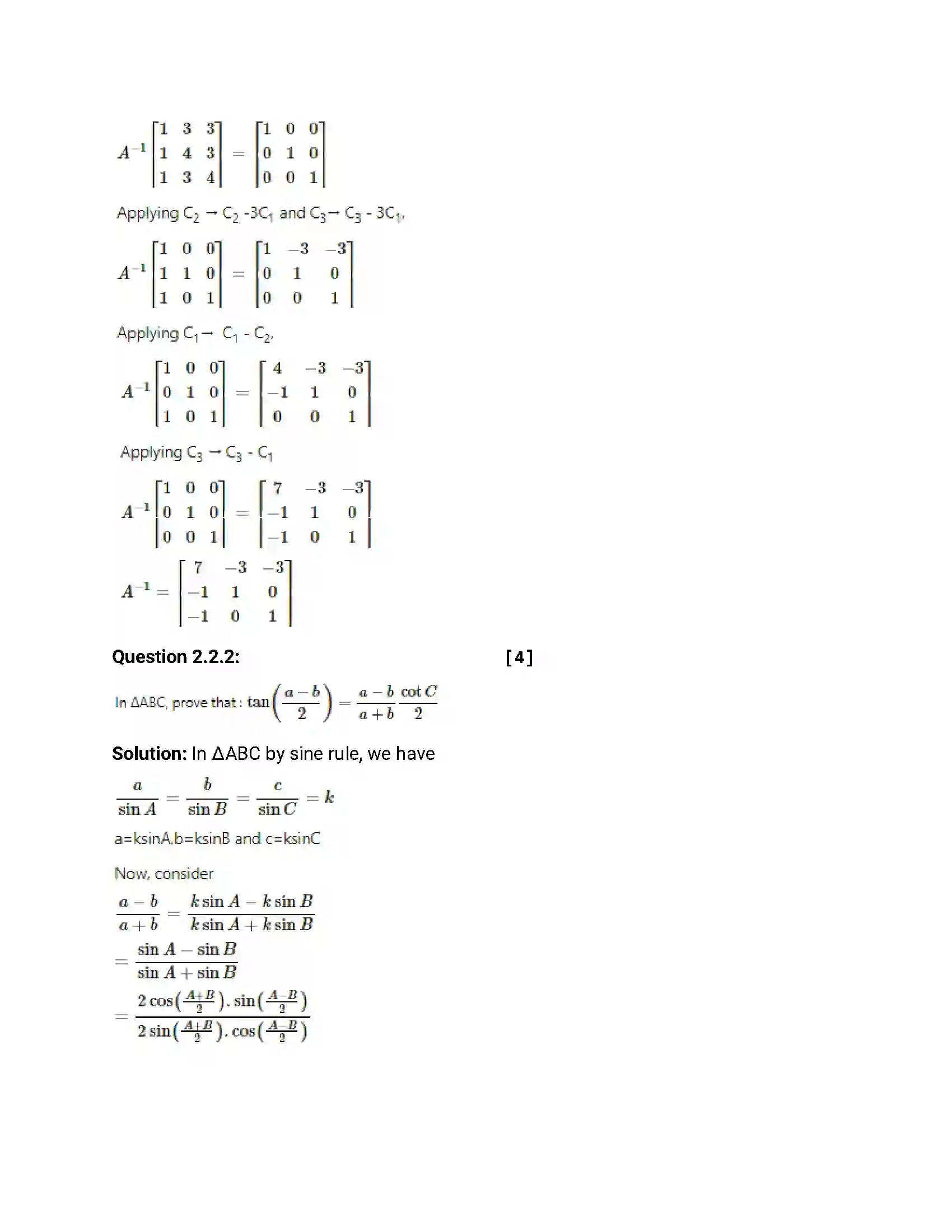 Maharashtra Board Class 12th 2014 Mathematics & Statistics - Oct 2014 Previous Year Paper 9