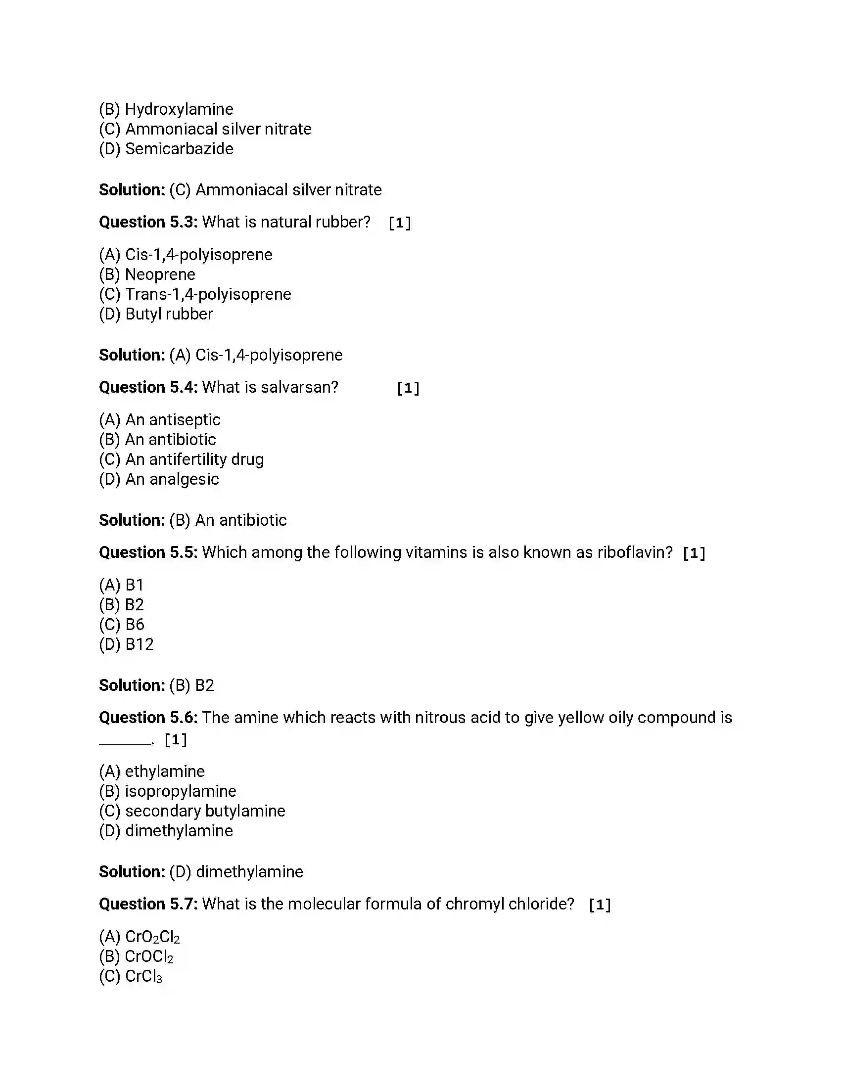 Maharashtra Board Class 12th 2014 Chemistry - Oct 2014 Previous Year Paper 13
