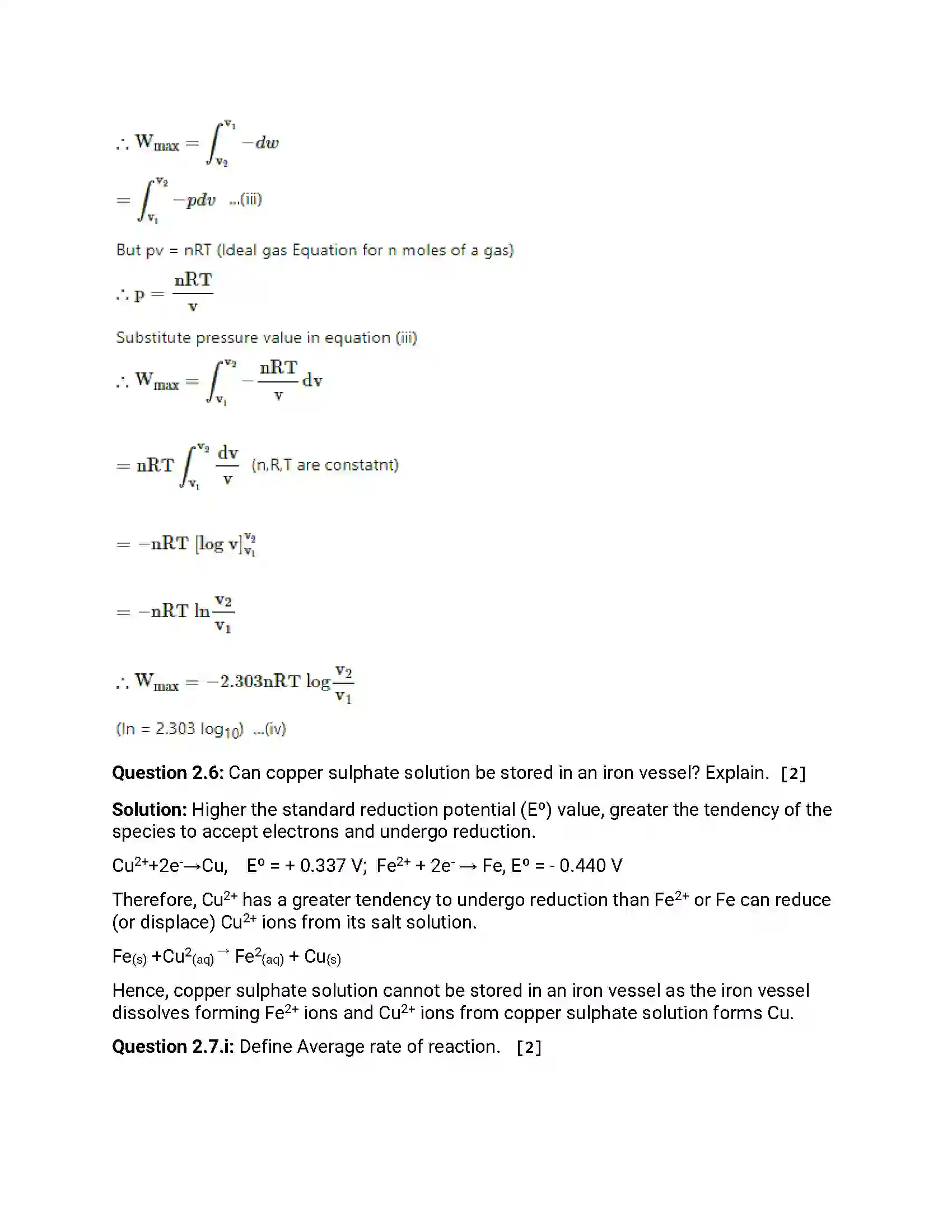 Maharashtra Board Class 12th 2014 Chemistry - Oct 2014 Previous Year Paper 5