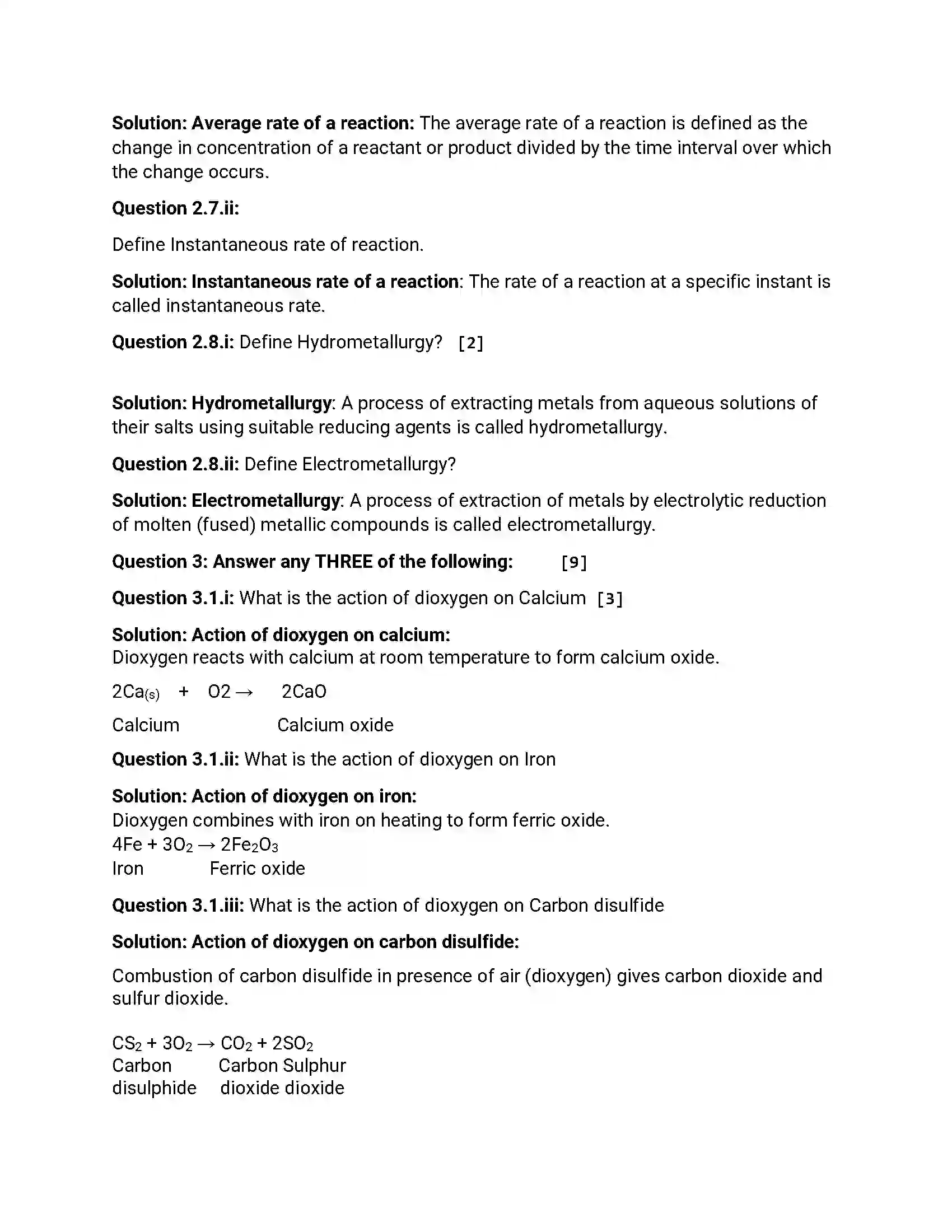 Maharashtra Board Class 12th 2014 Chemistry - Oct 2014 Previous Year Paper 6