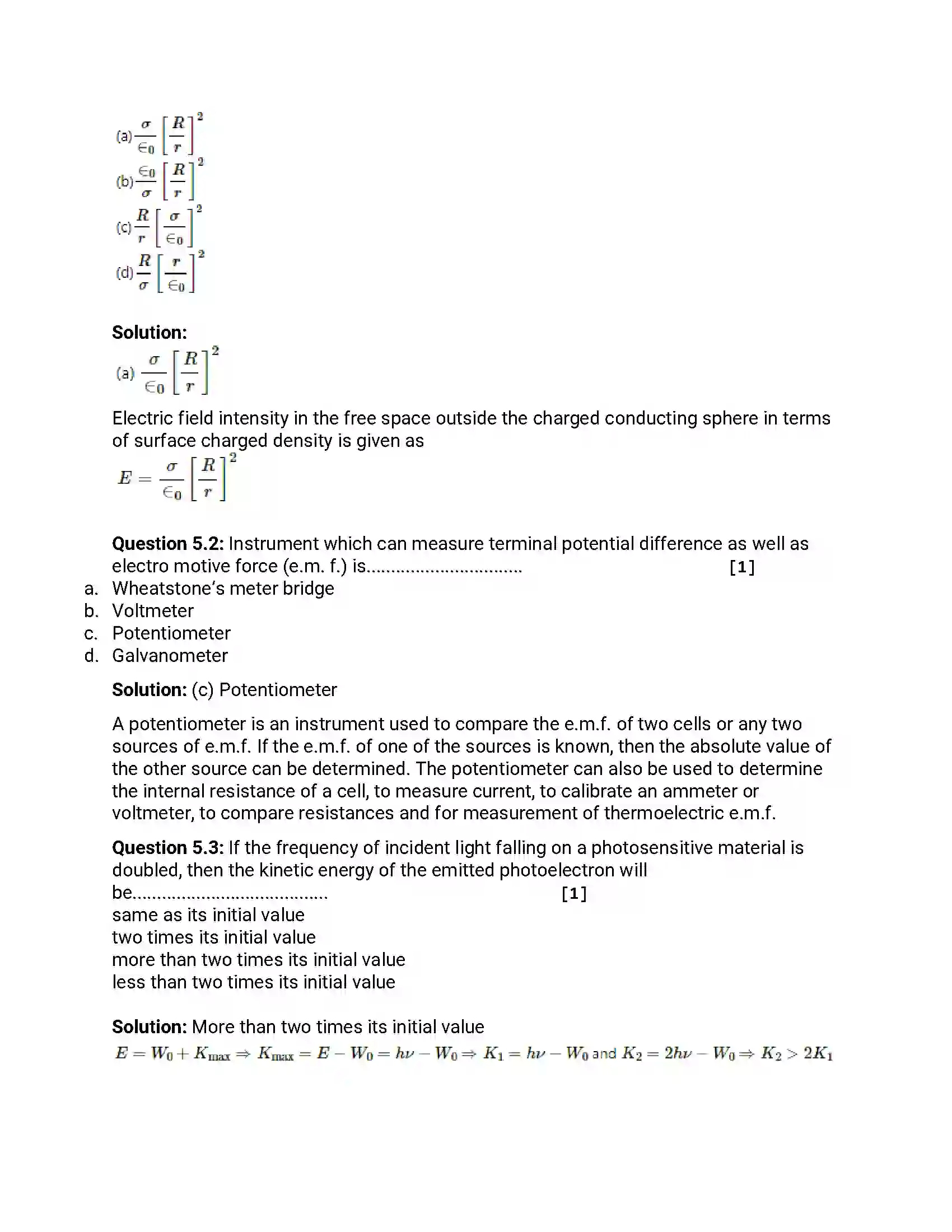 Maharashtra Board Class 12th 2015 Physics - March 2015 Previous Year Paper 16